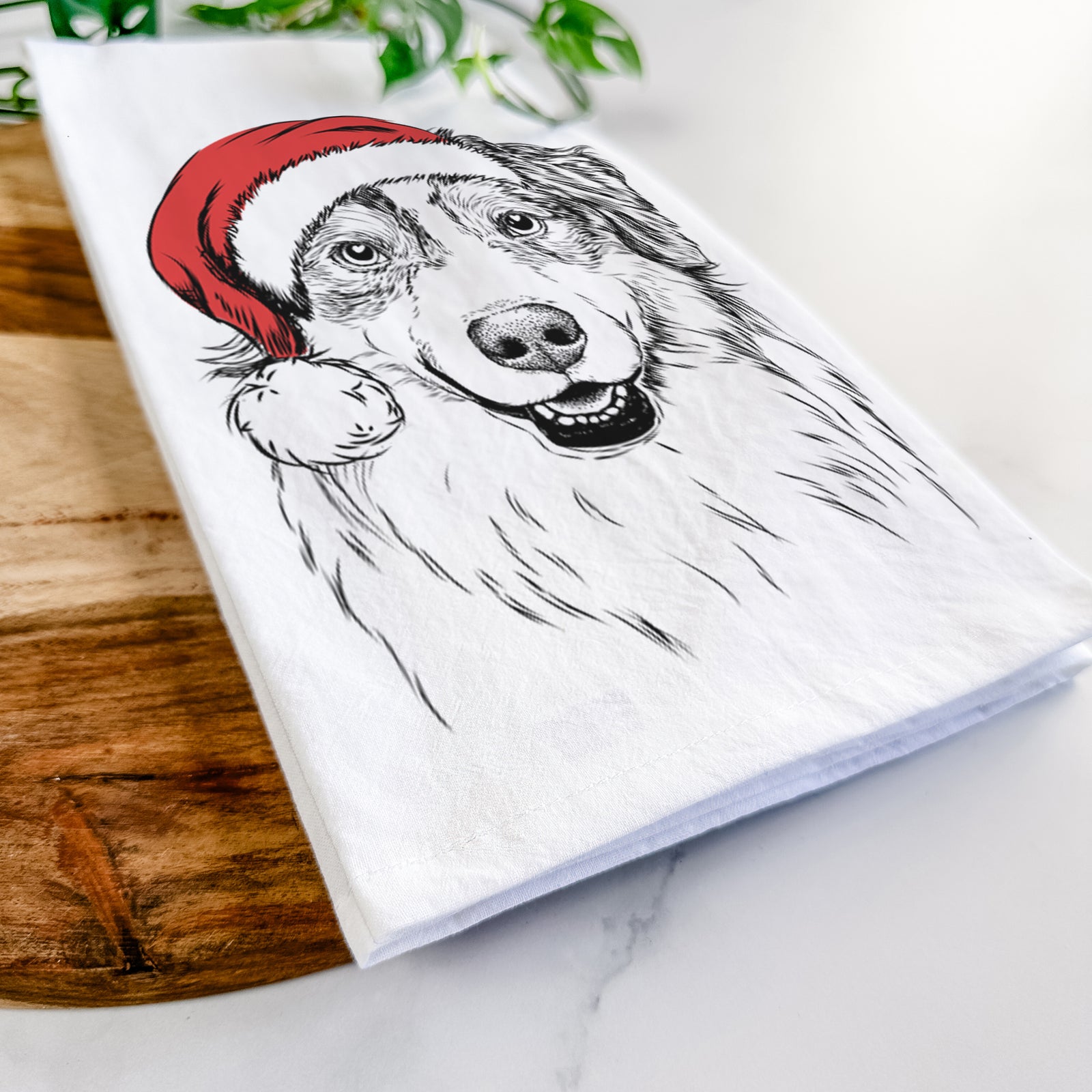 Aonghus the Australian Shepherd Tea Towel