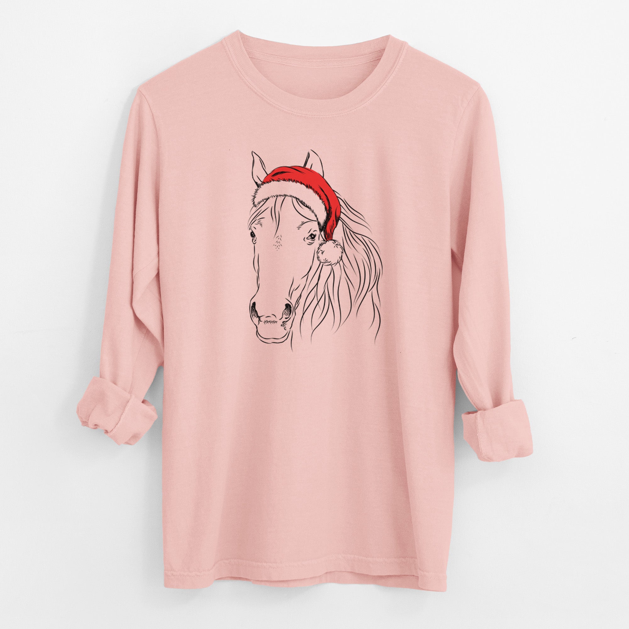 Santa Aria the Horse - Men's Heavyweight 100% Cotton Long Sleeve