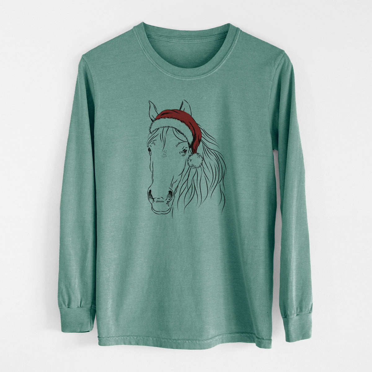 Santa Aria the Horse - Men's Heavyweight 100% Cotton Long Sleeve