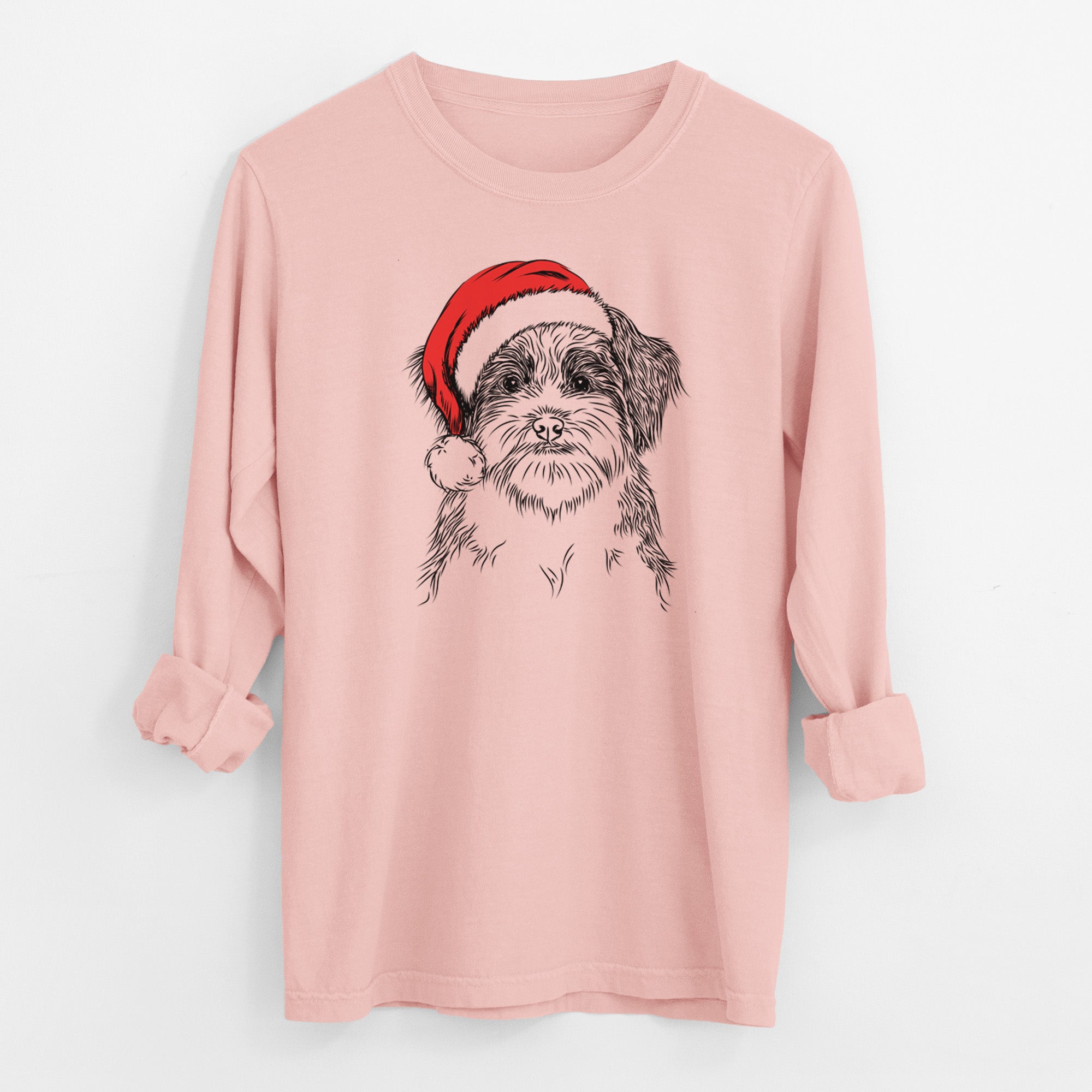 Santa Asa the Havanese - Men's Heavyweight 100% Cotton Long Sleeve