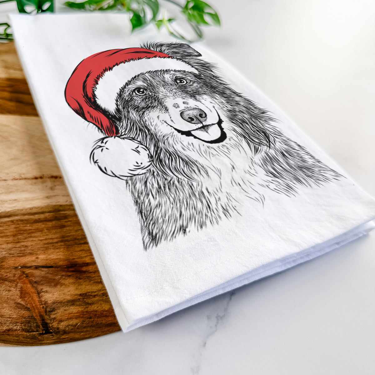 Aushe the Australian Shepherd Tea Towel