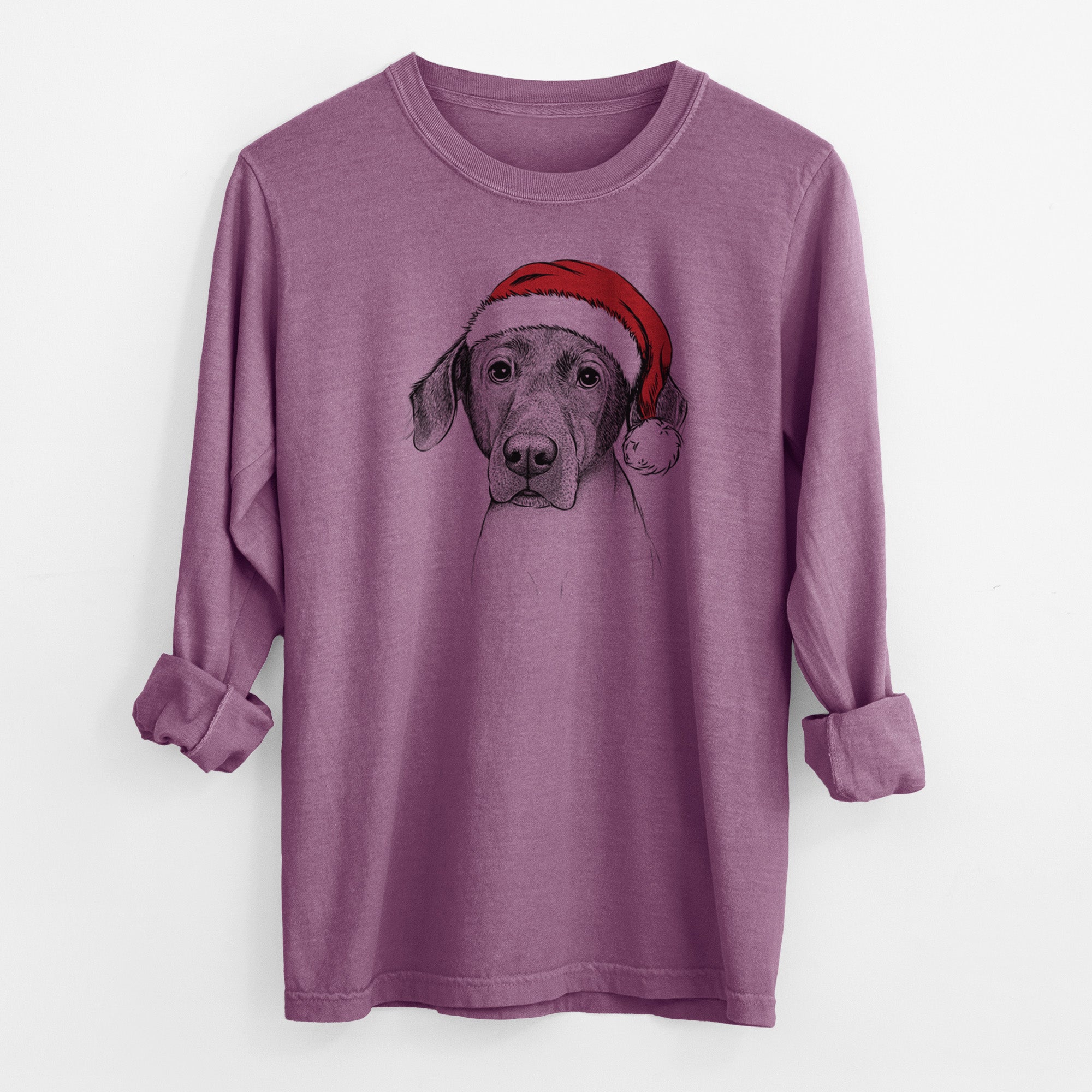 Santa Baldwin the Mixed Breed - Men's Heavyweight 100% Cotton Long Sleeve