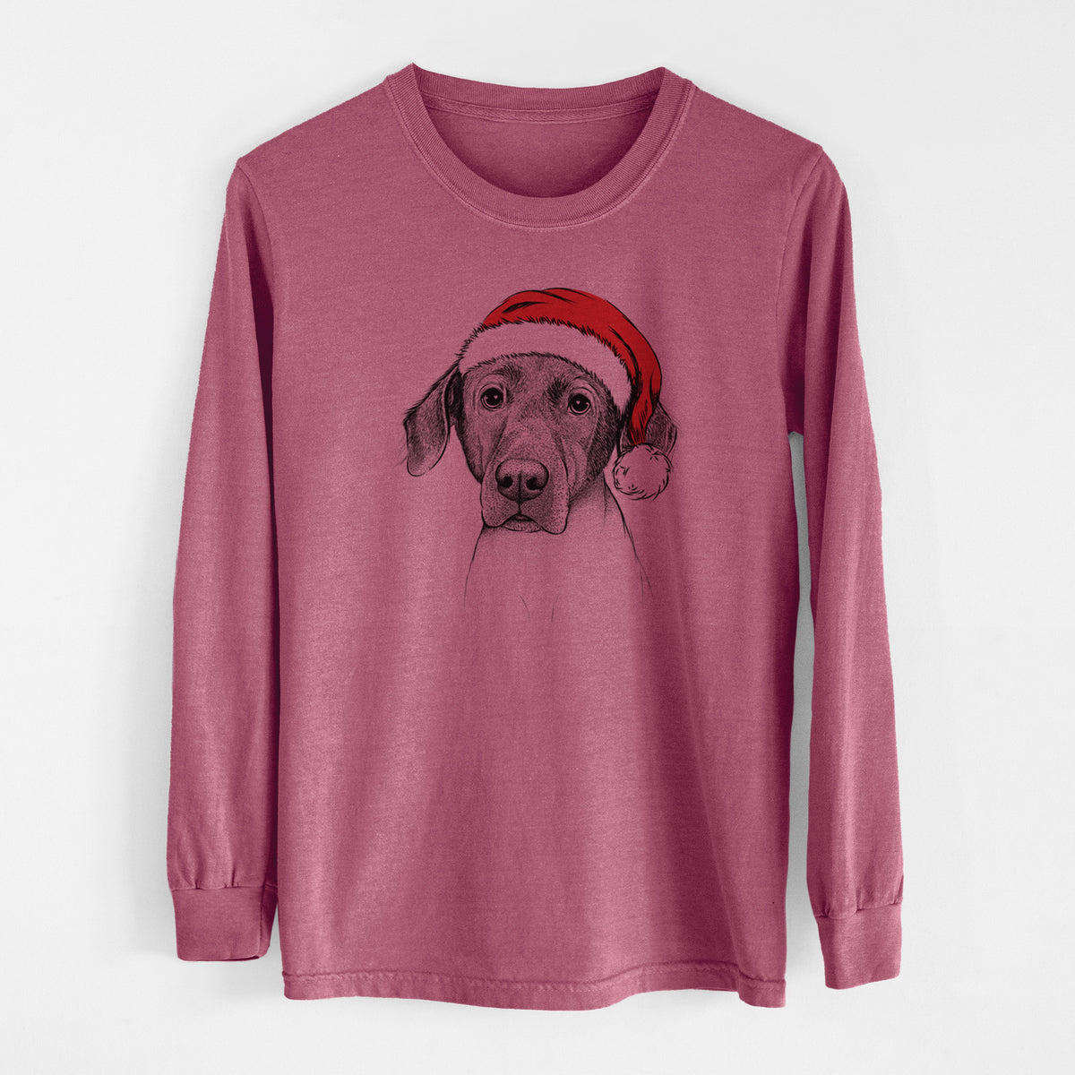 Santa Baldwin the Mixed Breed - Men&#39;s Heavyweight 100% Cotton Long Sleeve