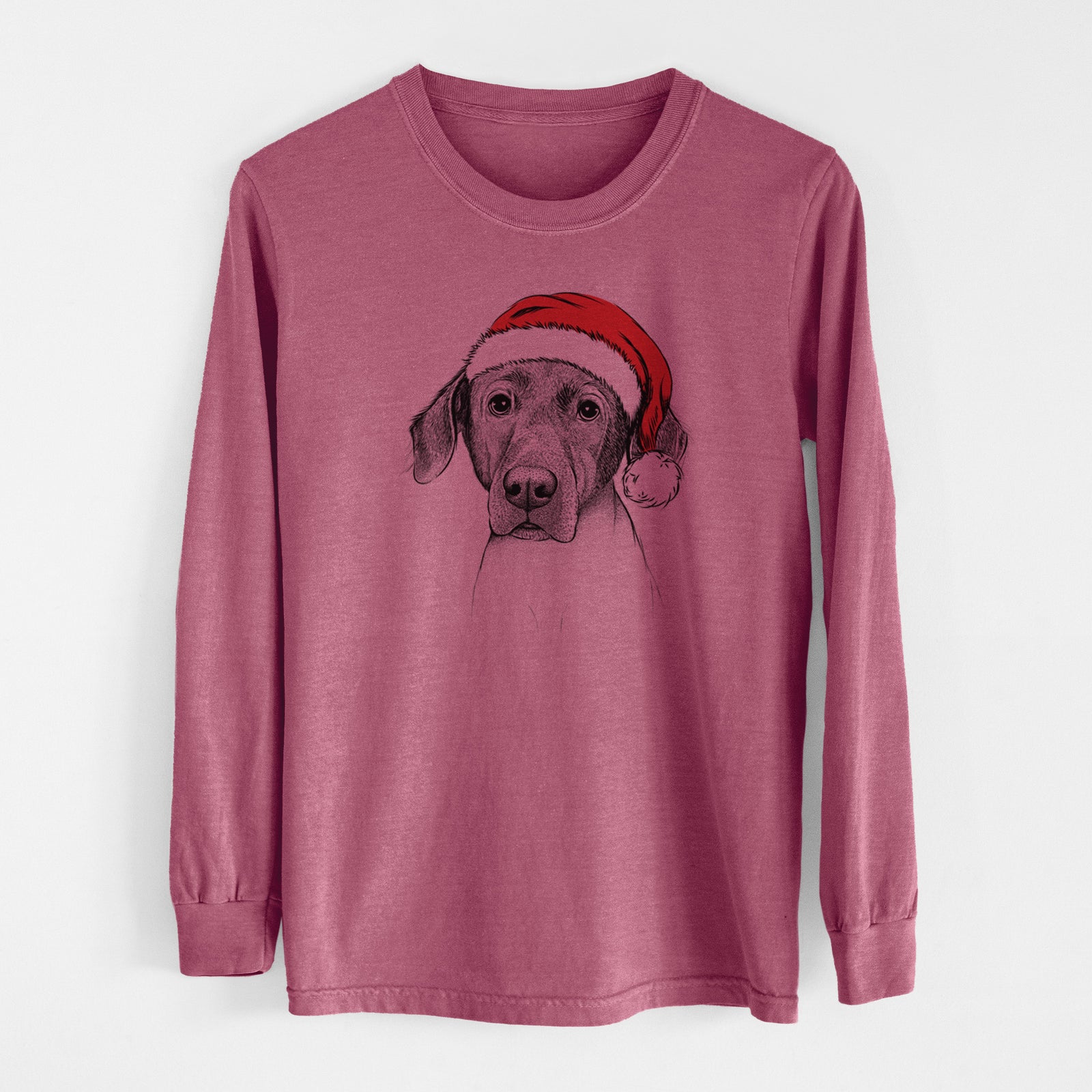 Santa Baldwin the Mixed Breed - Men's Heavyweight 100% Cotton Long Sleeve