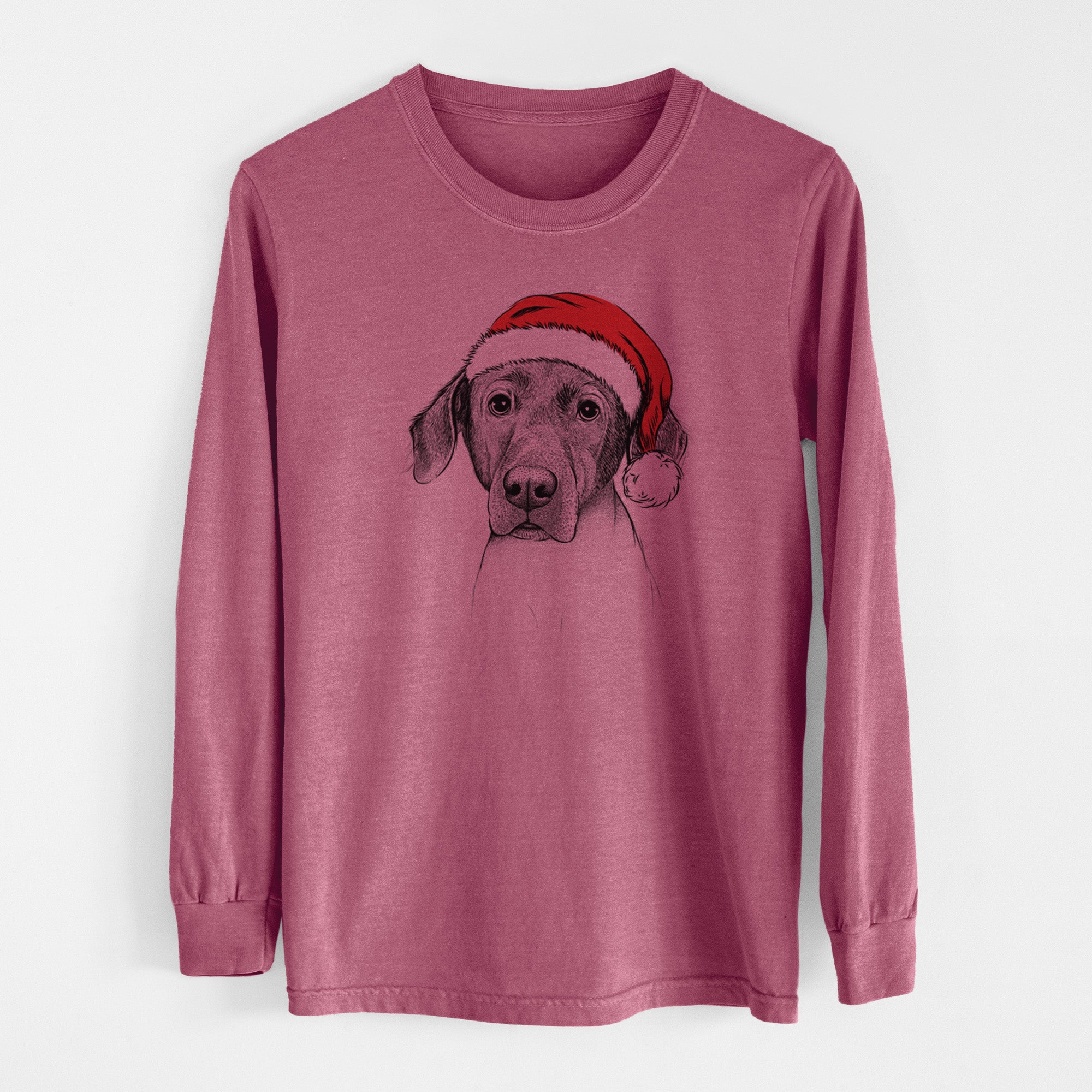 Santa Baldwin the Mixed Breed - Men's Heavyweight 100% Cotton Long Sleeve