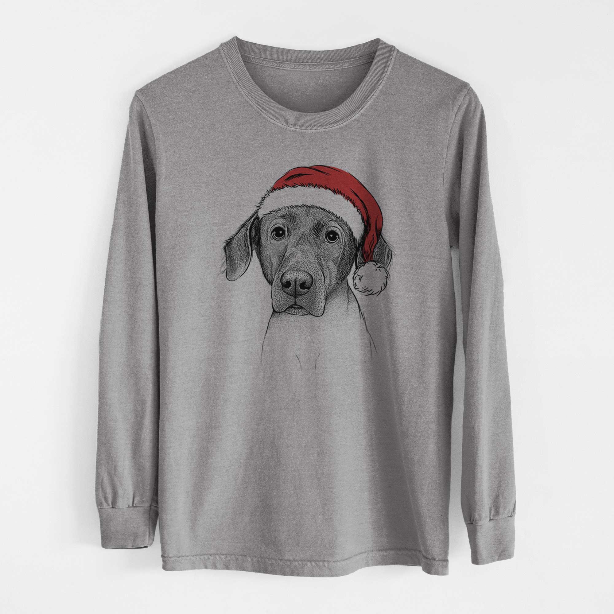 Santa Baldwin the Mixed Breed - Men's Heavyweight 100% Cotton Long Sleeve