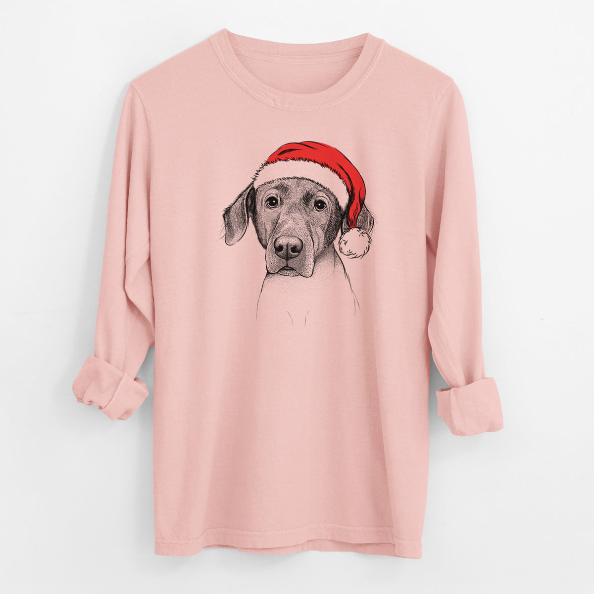 Santa Baldwin the Mixed Breed - Men's Heavyweight 100% Cotton Long Sleeve