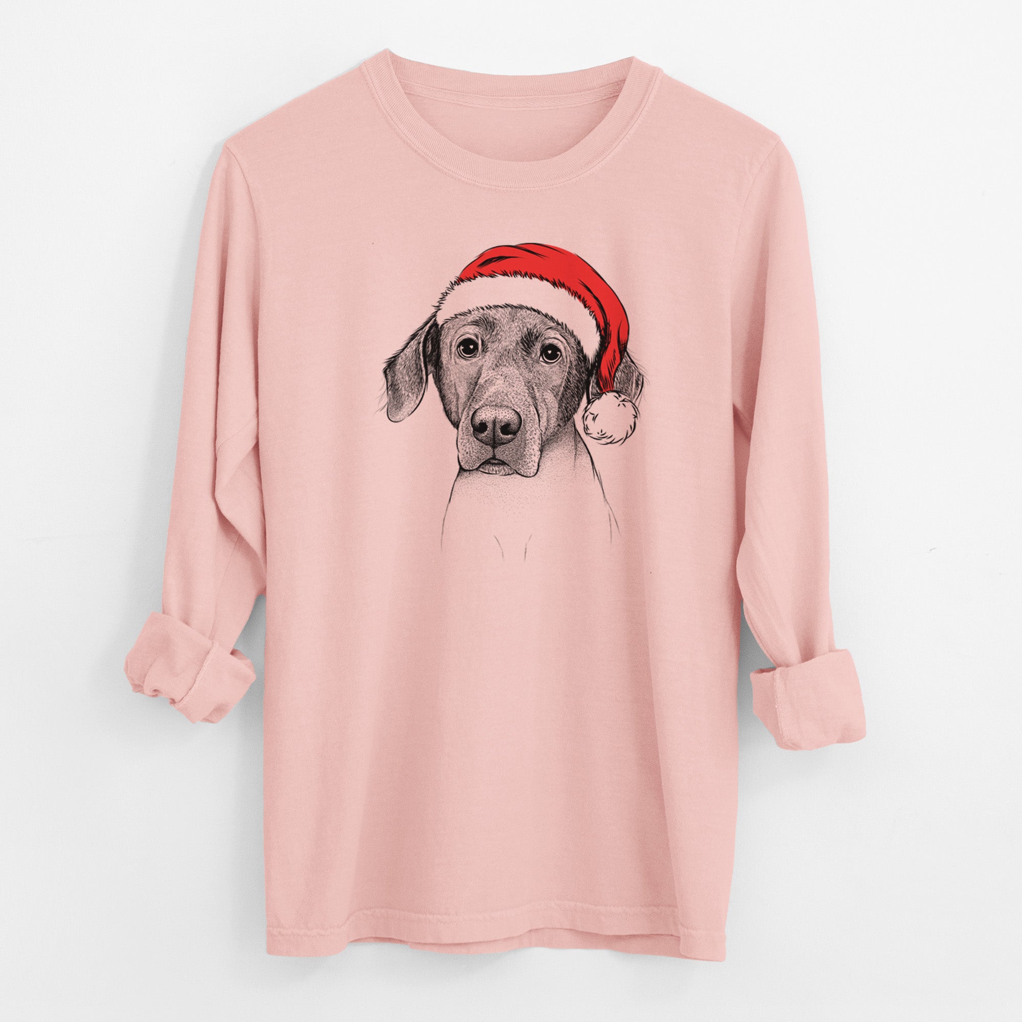 Santa Baldwin the Mixed Breed - Men's Heavyweight 100% Cotton Long Sleeve