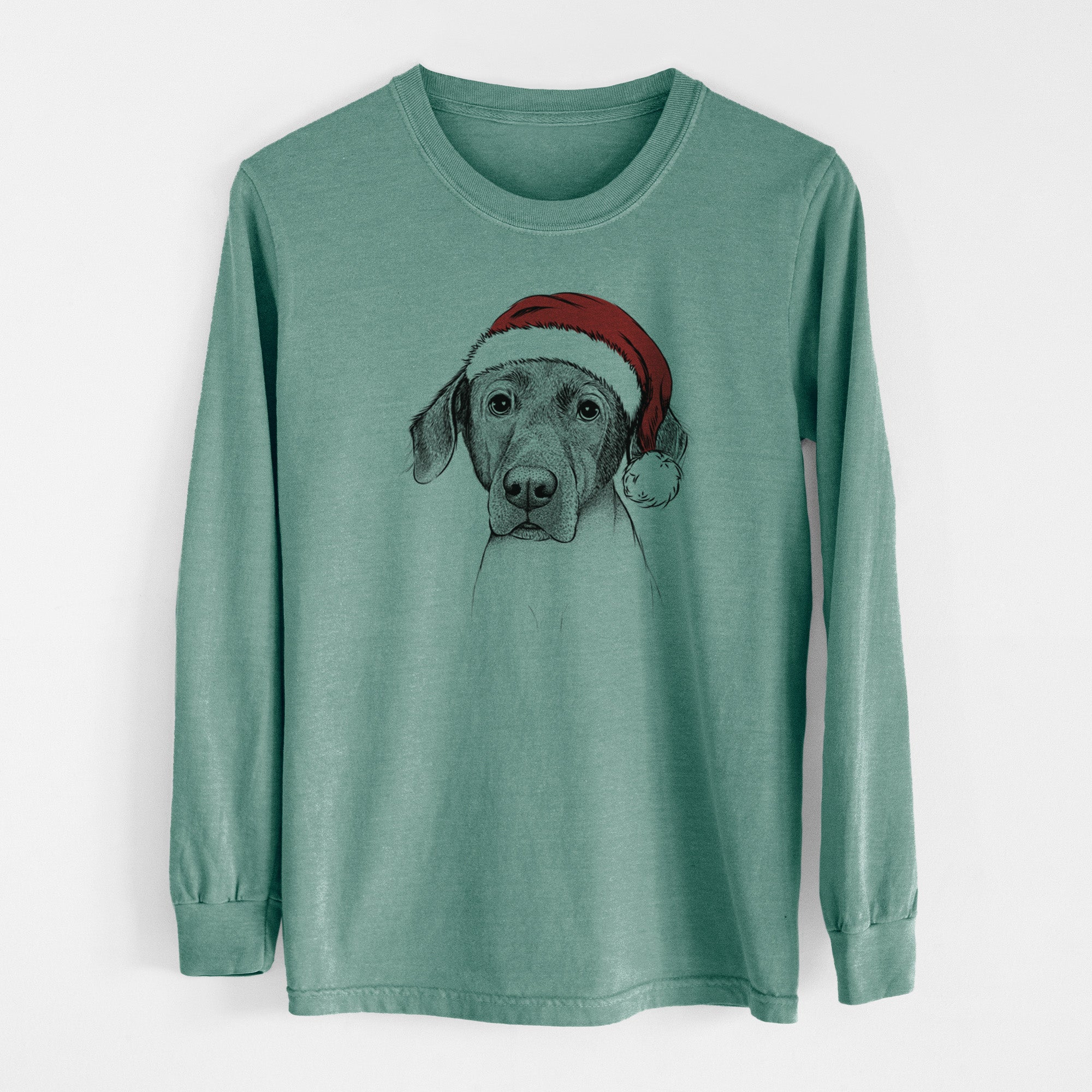 Santa Baldwin the Mixed Breed - Men's Heavyweight 100% Cotton Long Sleeve