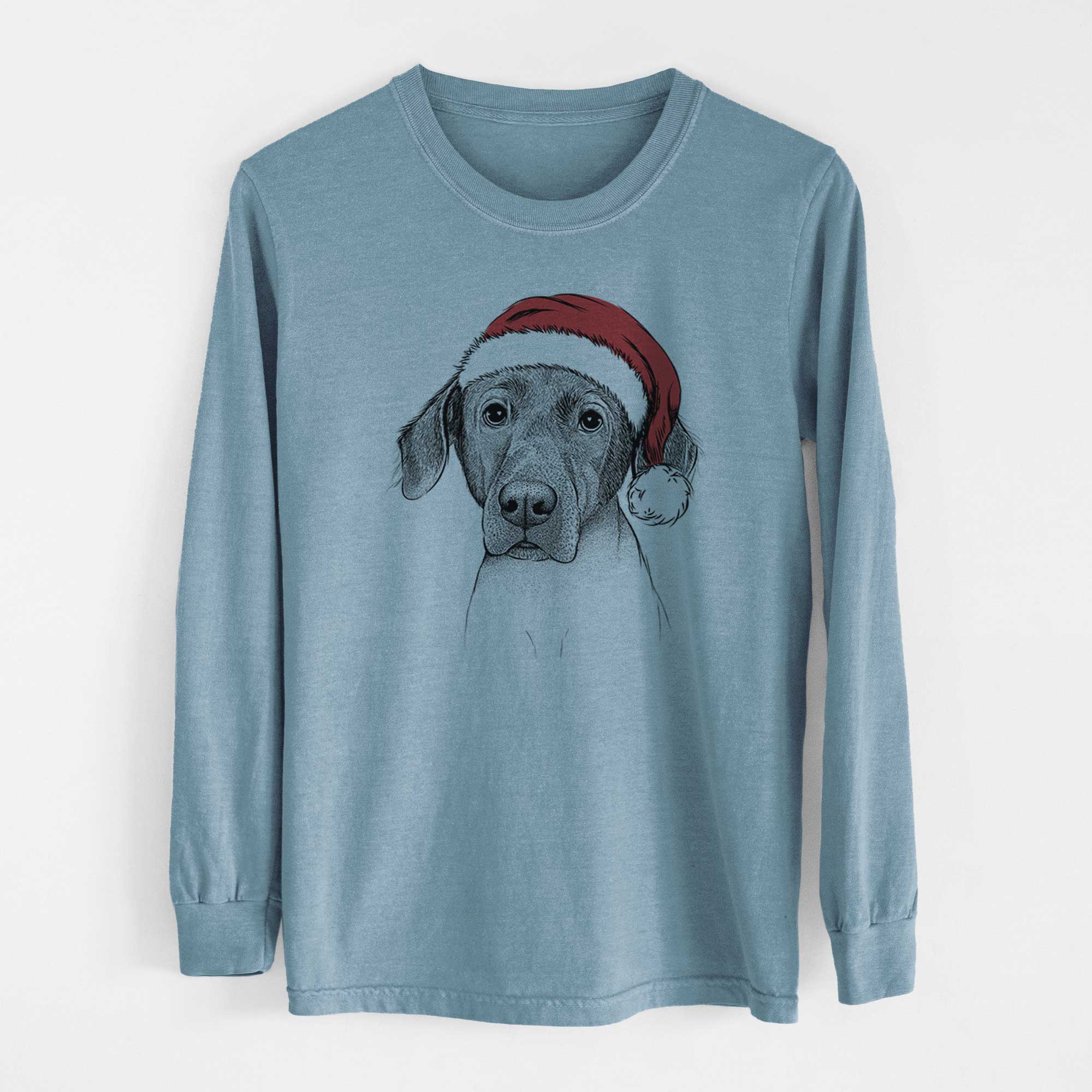 Santa Baldwin the Mixed Breed - Men's Heavyweight 100% Cotton Long Sleeve