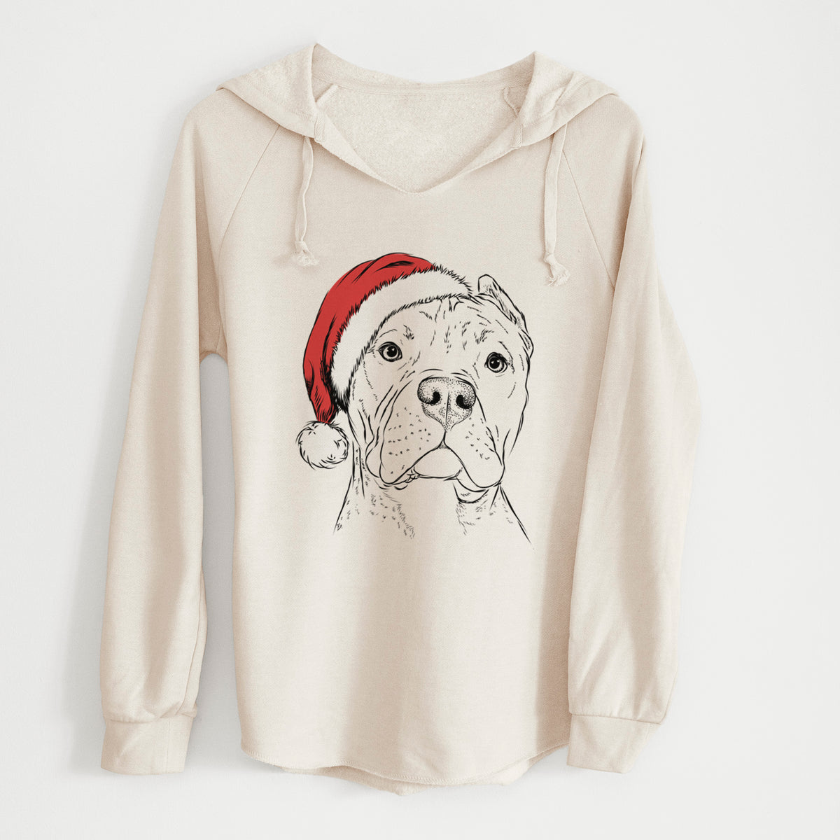 Santa Bam Bam the Pitbull - Cali Wave Hooded Sweatshirt