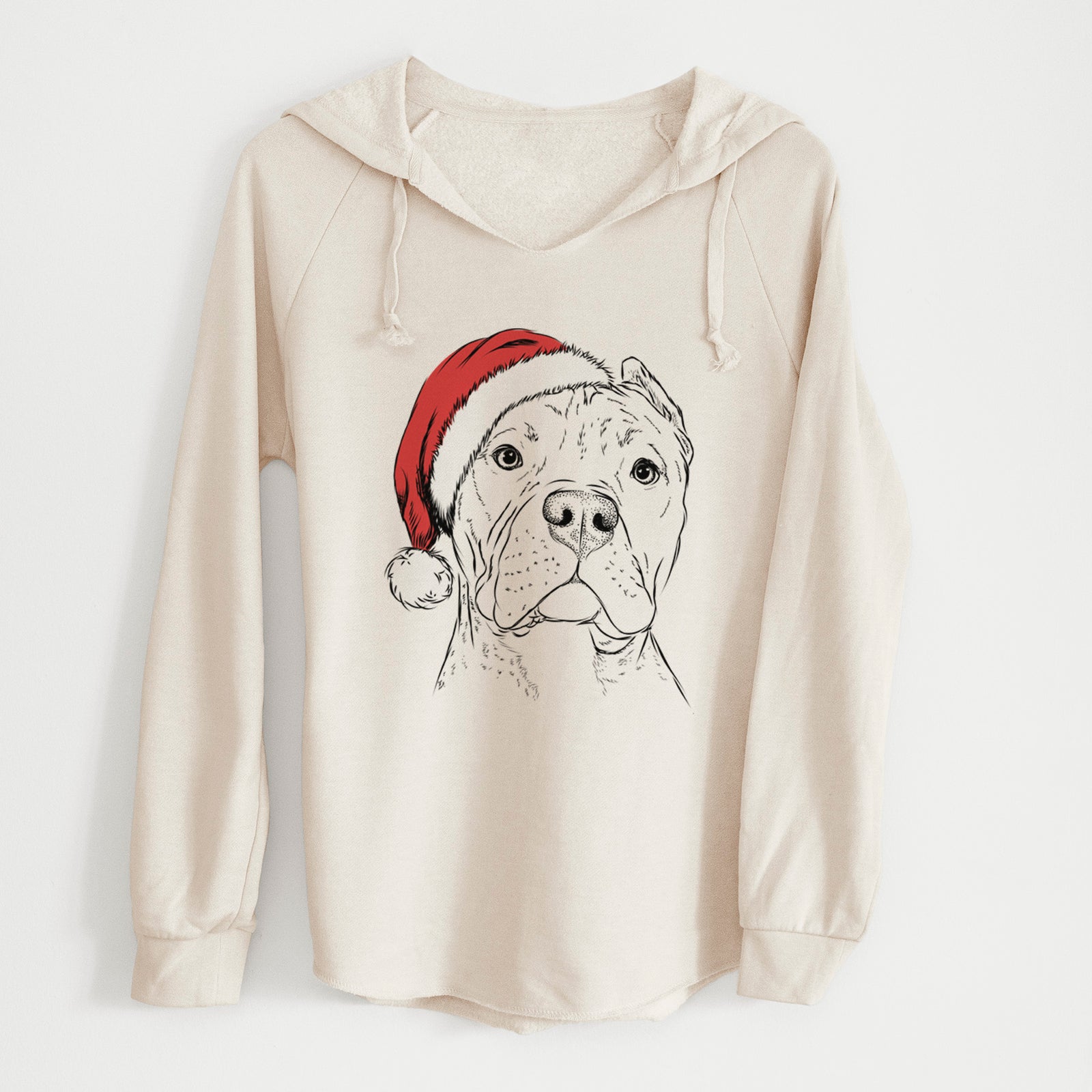 Santa Bam Bam the Pitbull - Cali Wave Hooded Sweatshirt
