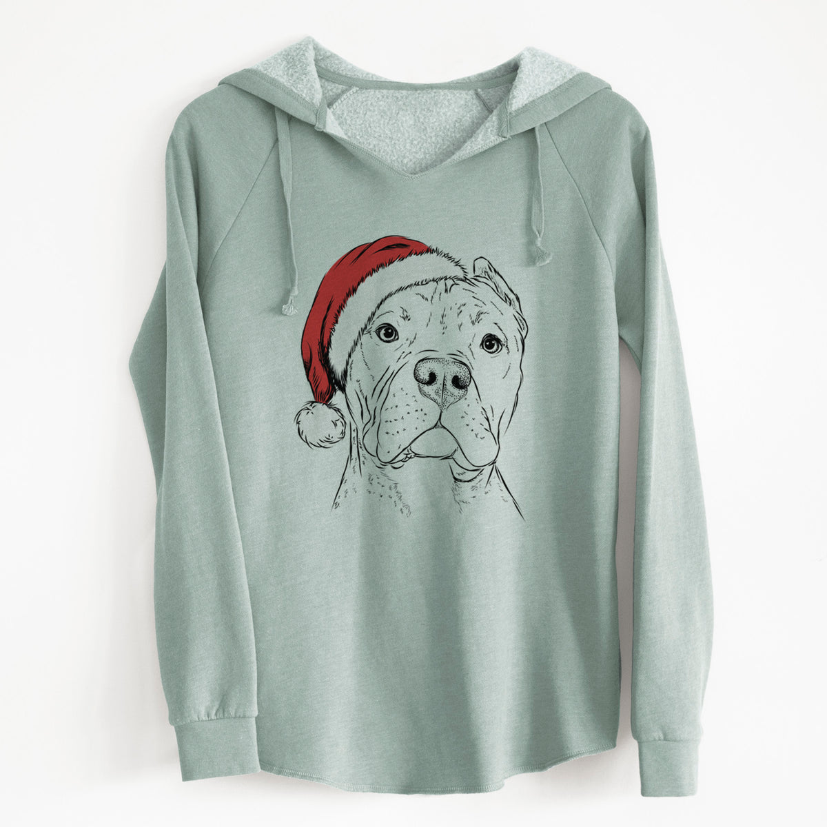 Santa Bam Bam the Pitbull - Cali Wave Hooded Sweatshirt