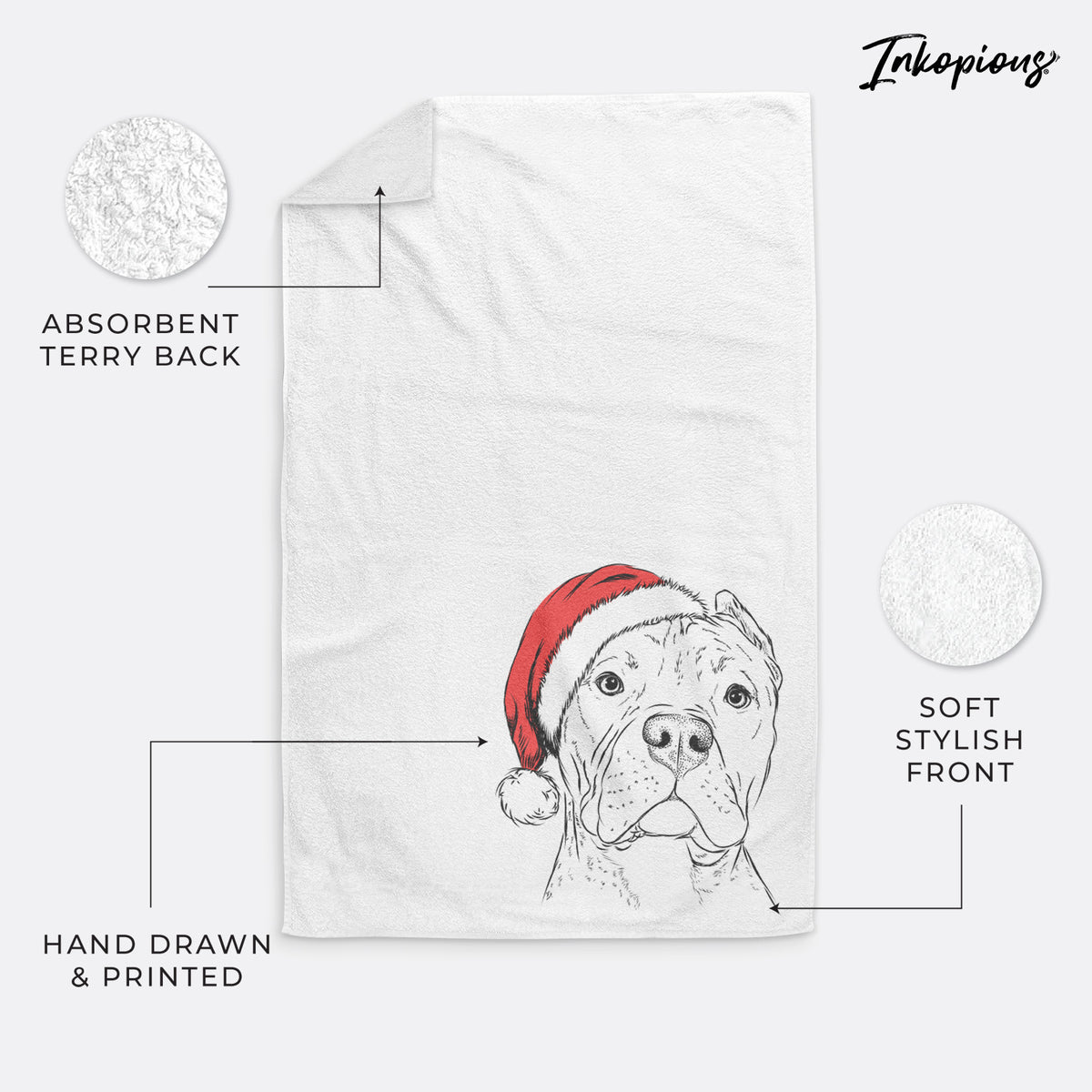 Bam Bam the Pitbull Decorative Hand Towel