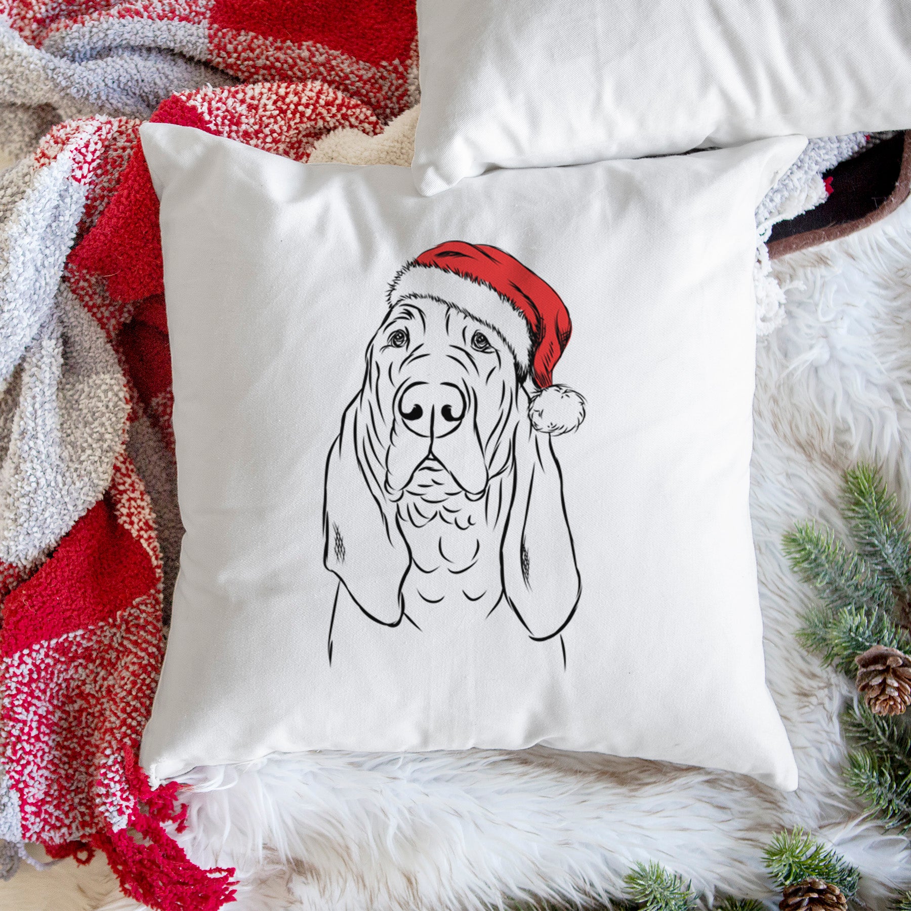 Baron the Bloodhound - Throw Pillow Cover