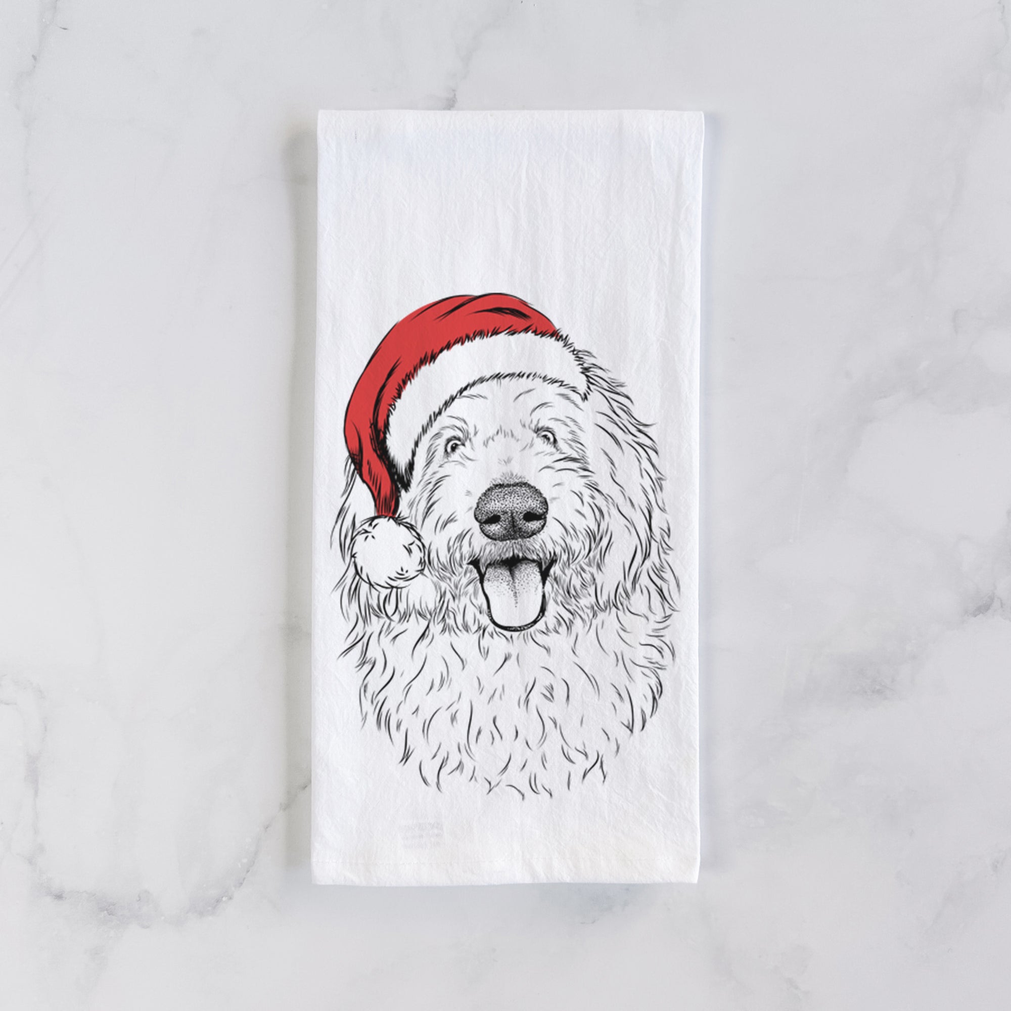 Barry the Old English Sheepdog Tea Towel