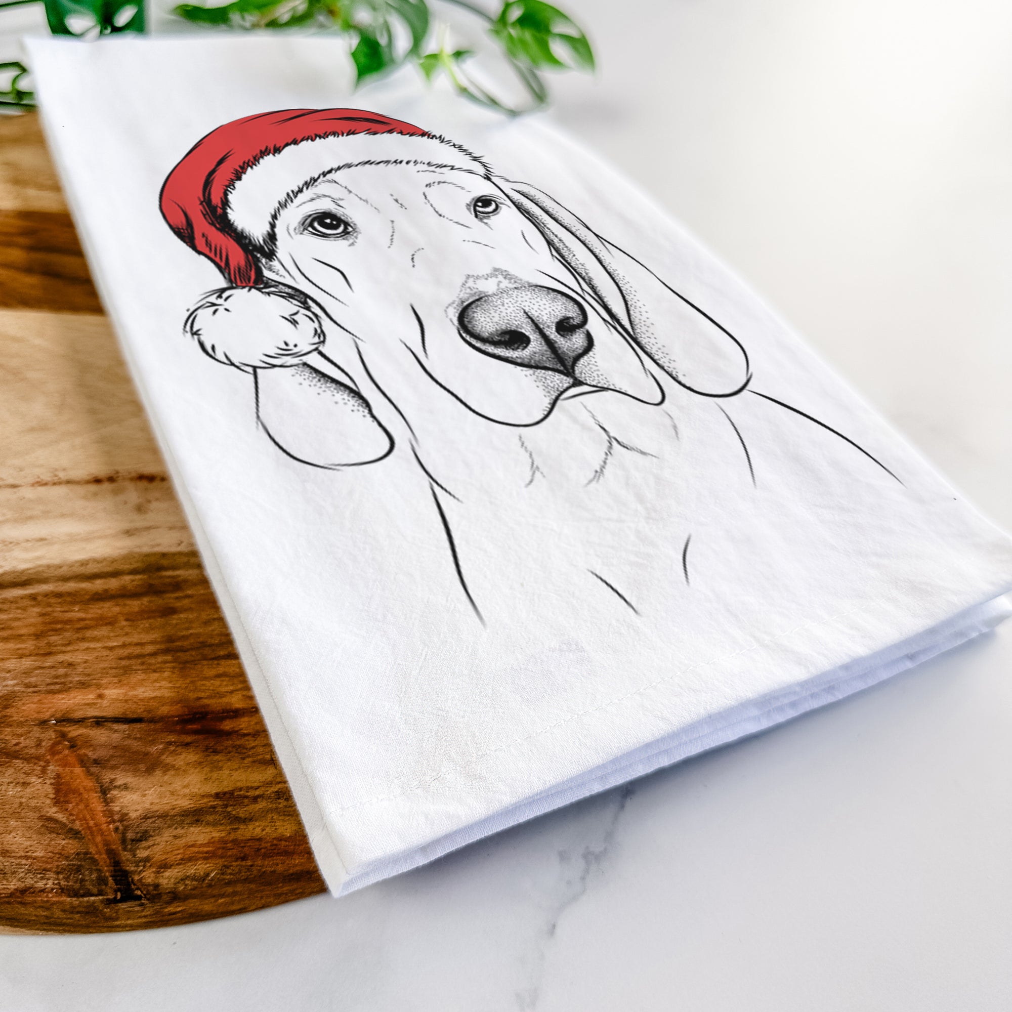 Beauregard the American Redbone Coonhound Tea Towel