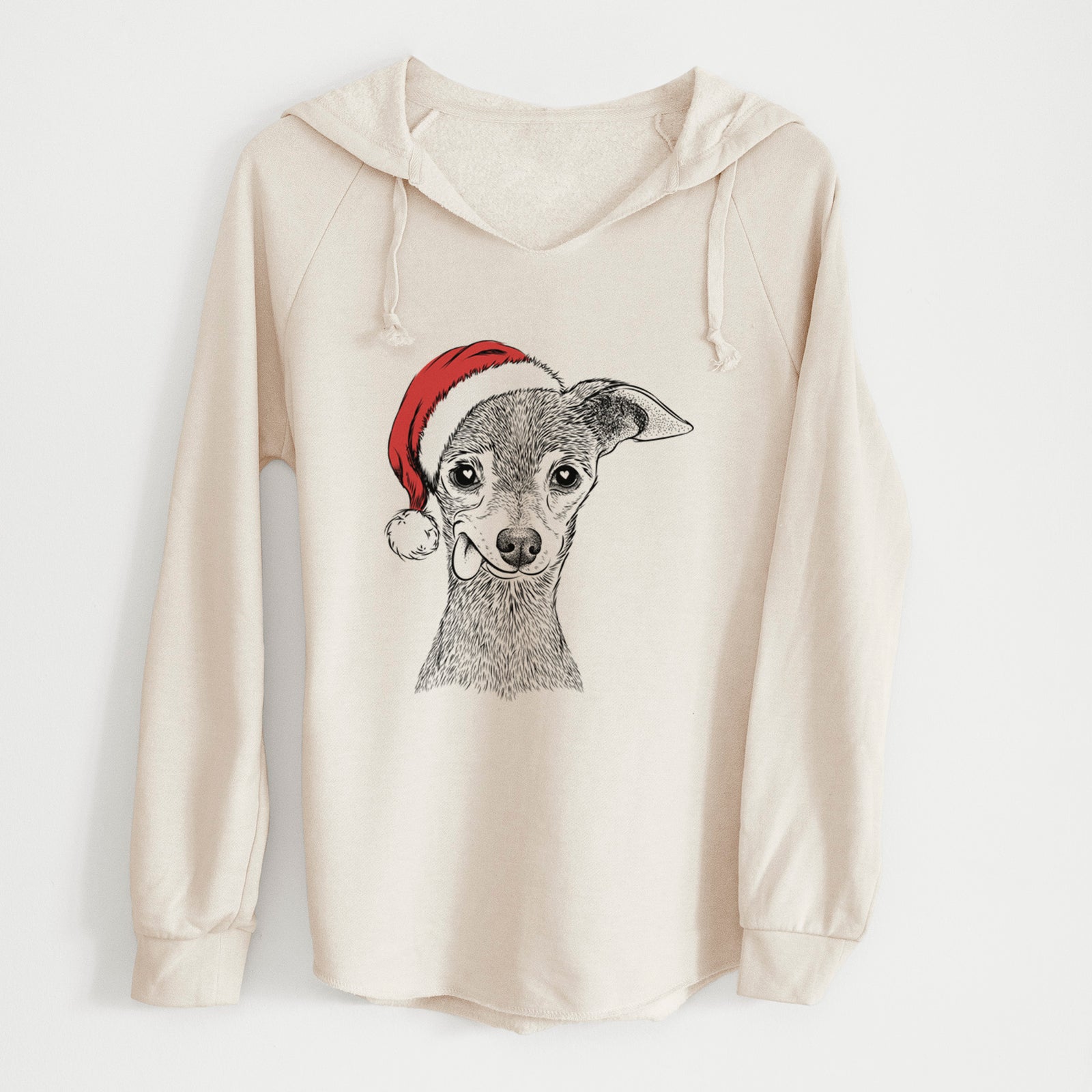 Santa Bebe the Chihuahua - Cali Wave Hooded Sweatshirt