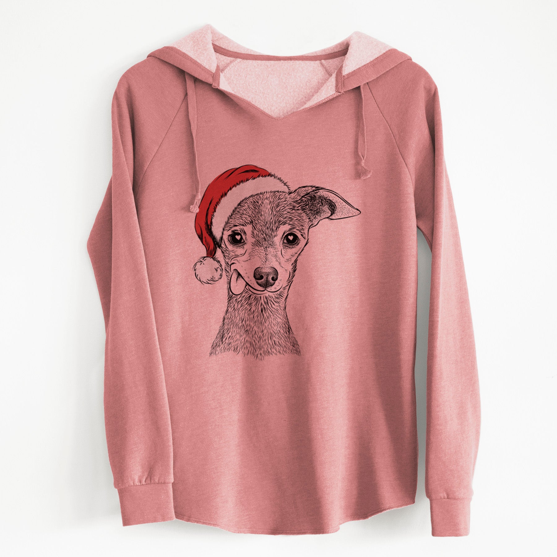 Santa Bebe the Chihuahua - Cali Wave Hooded Sweatshirt