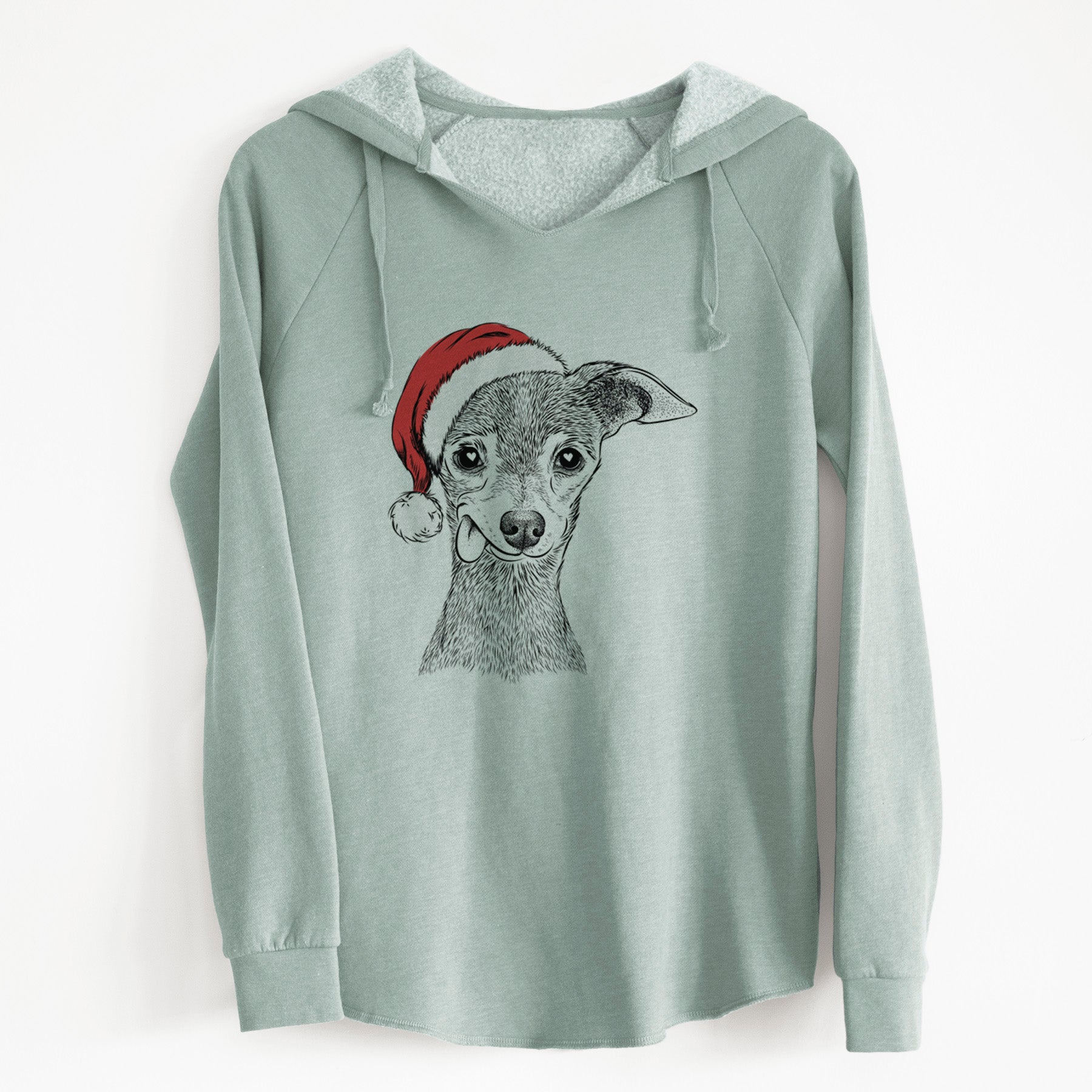 Santa Bebe the Chihuahua - Cali Wave Hooded Sweatshirt