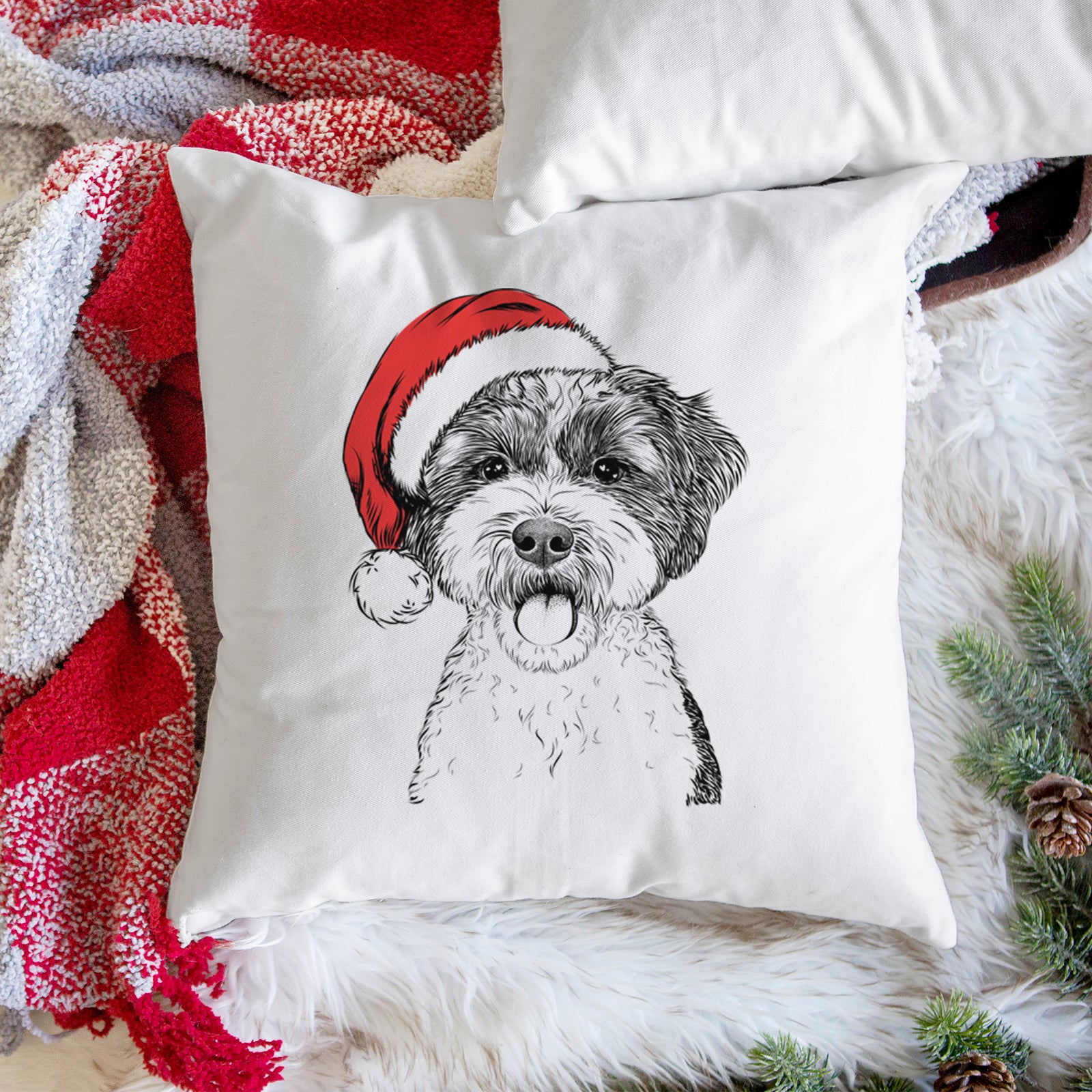 Bella the Cockapoo - Throw Pillow Cover