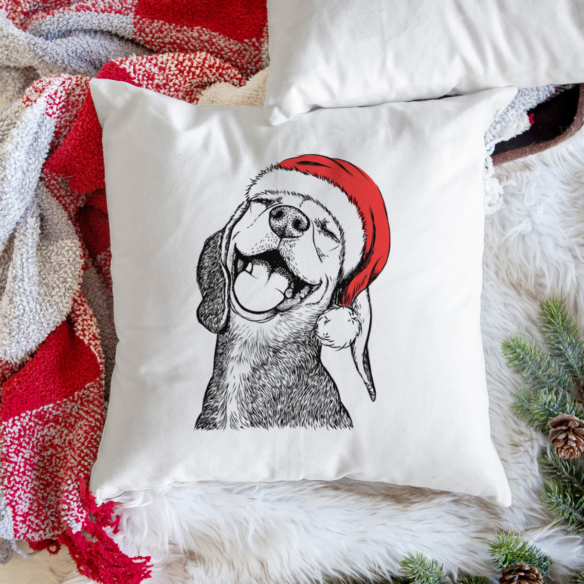 Belle the Hound Mix - Throw Pillow Cover