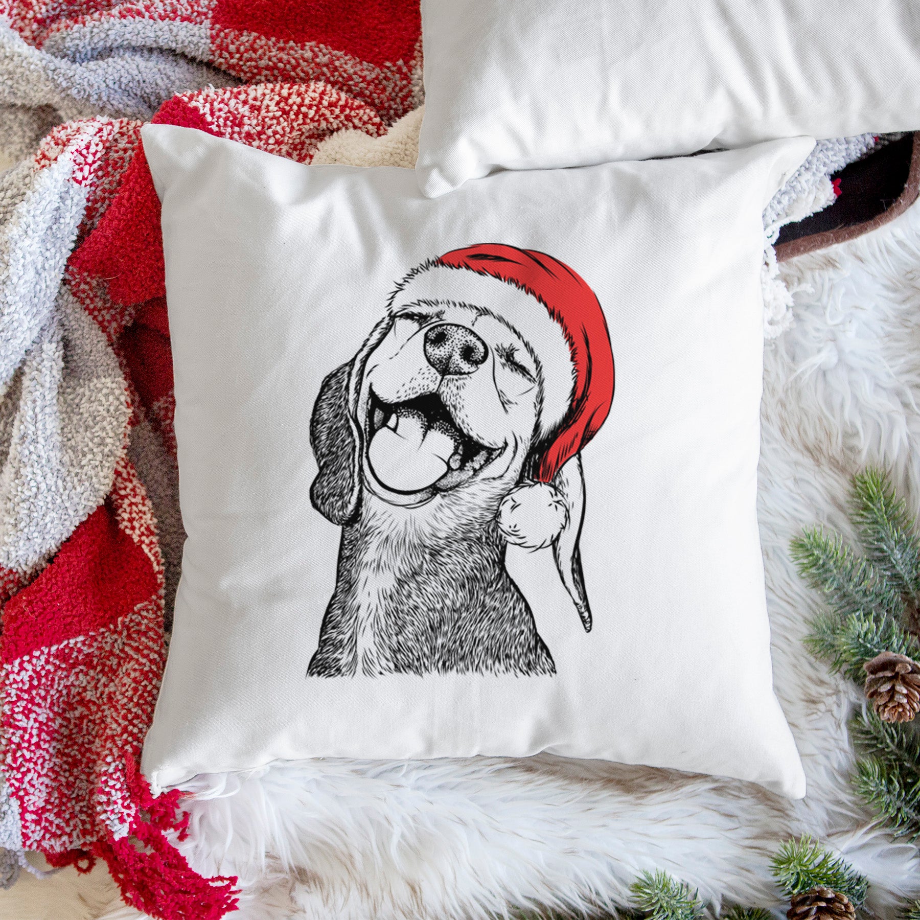 Belle the Hound Mix - Throw Pillow Cover