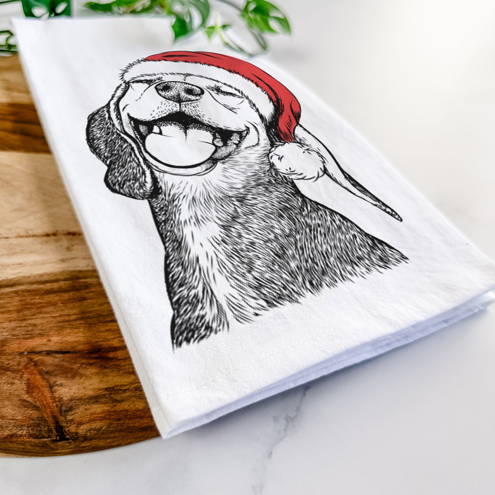Belle the Hound Mix Tea Towel
