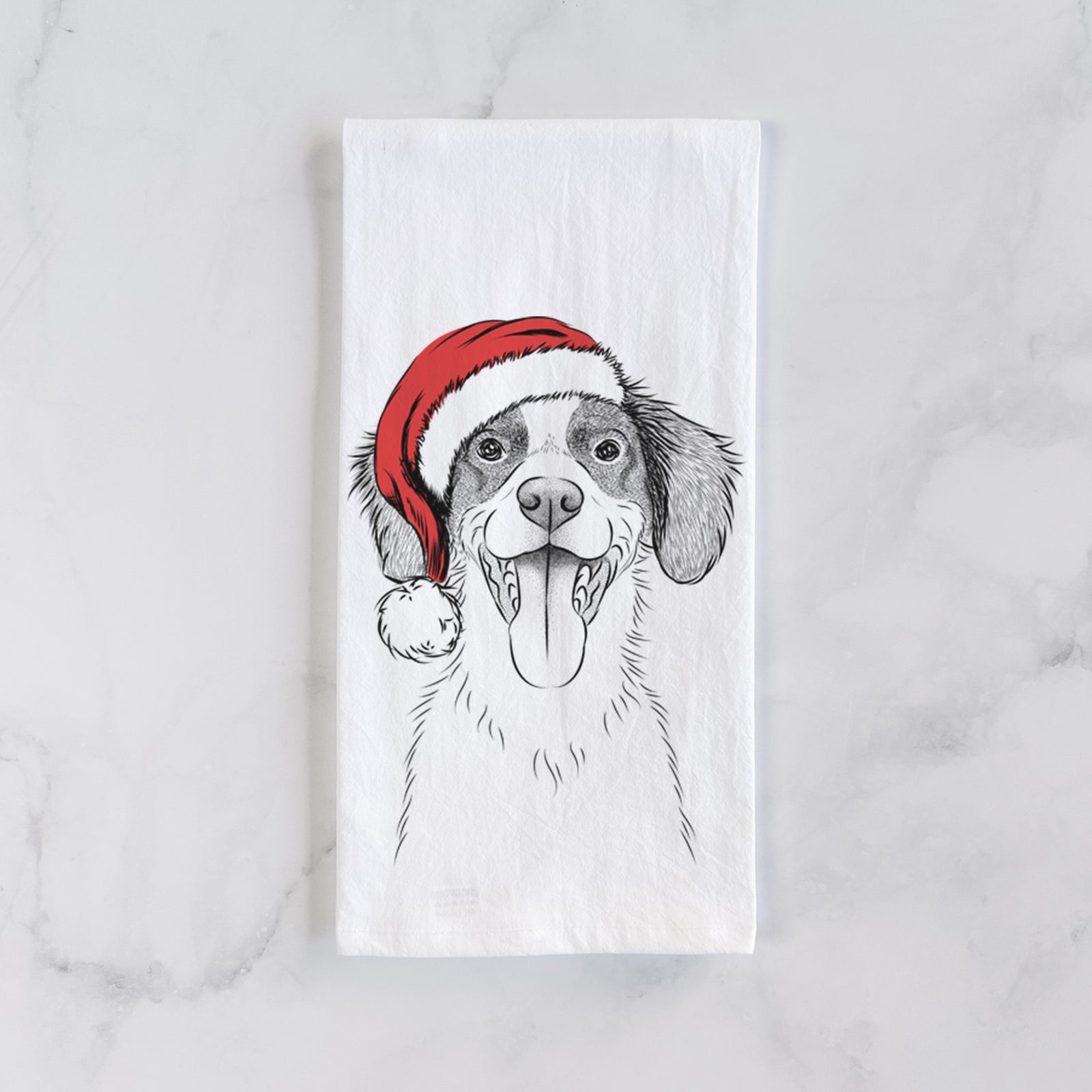 Birdie the Brittany Tea Towel