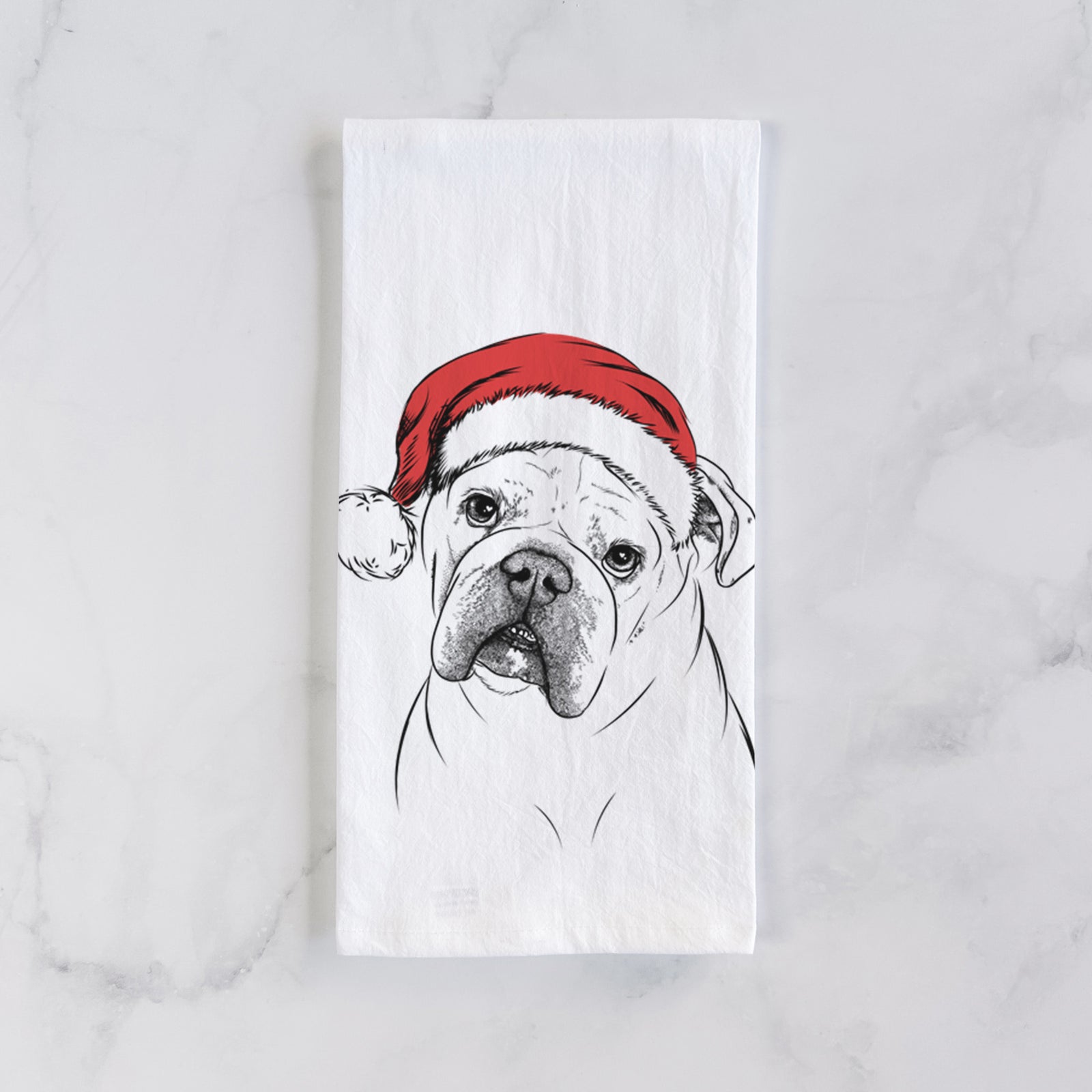Blossom the English Bulldog Tea Towel