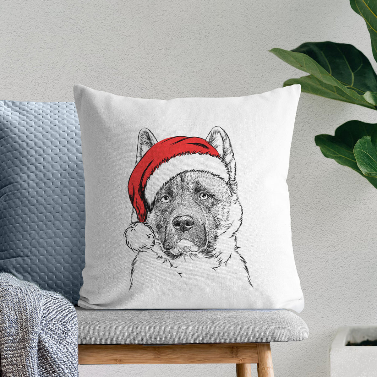 Bo the American Akita - Throw Pillow Cover