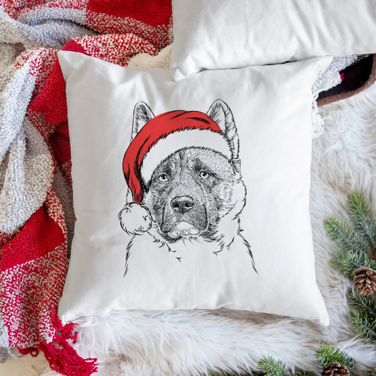 Bo the American Akita - Throw Pillow Cover