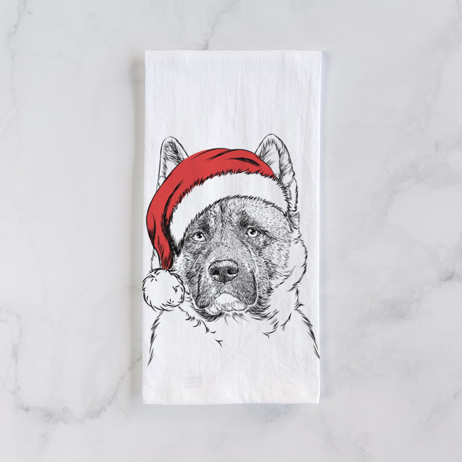 Bo the American Akita Tea Towel