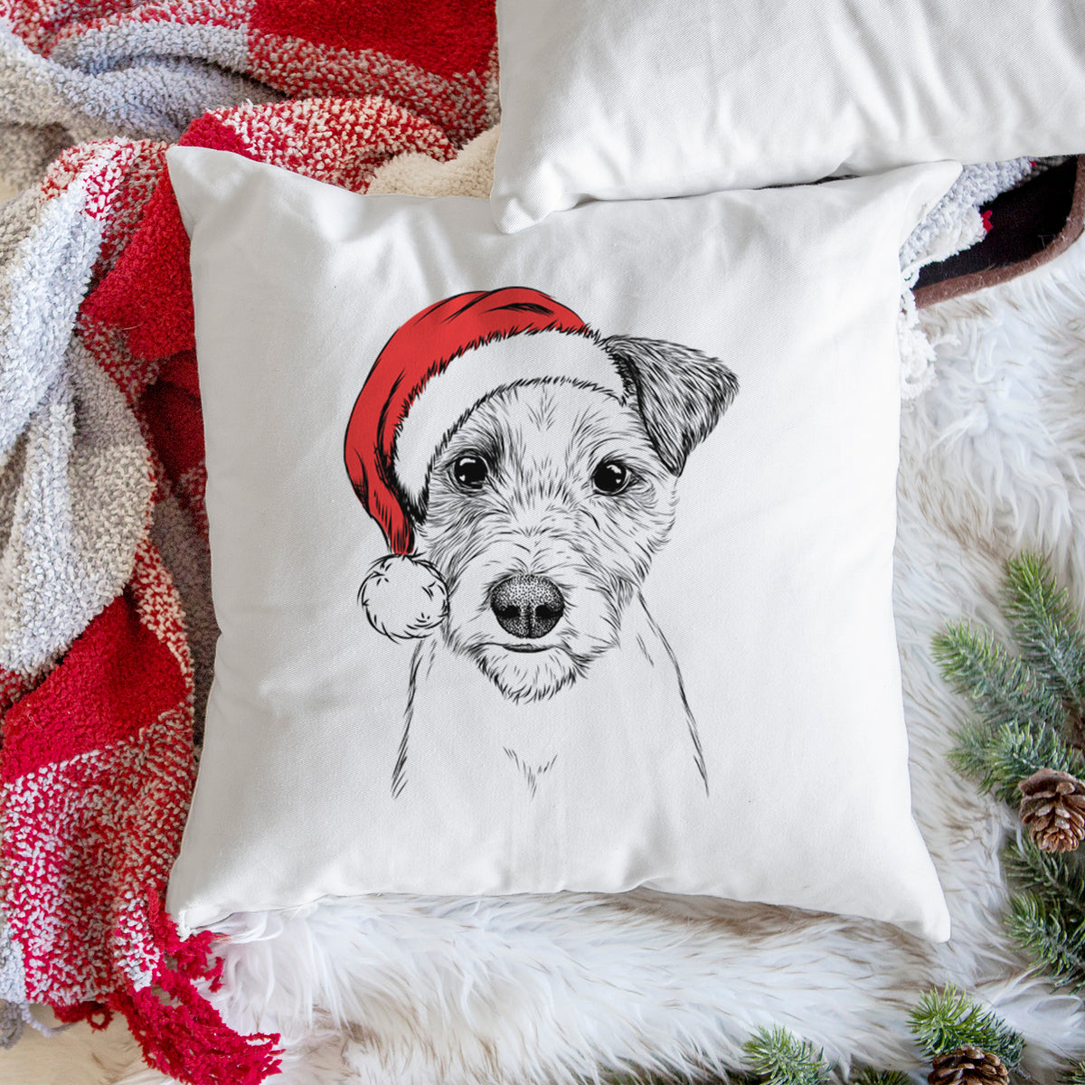 Bogart the Parson Russell Terrier - Throw Pillow Cover