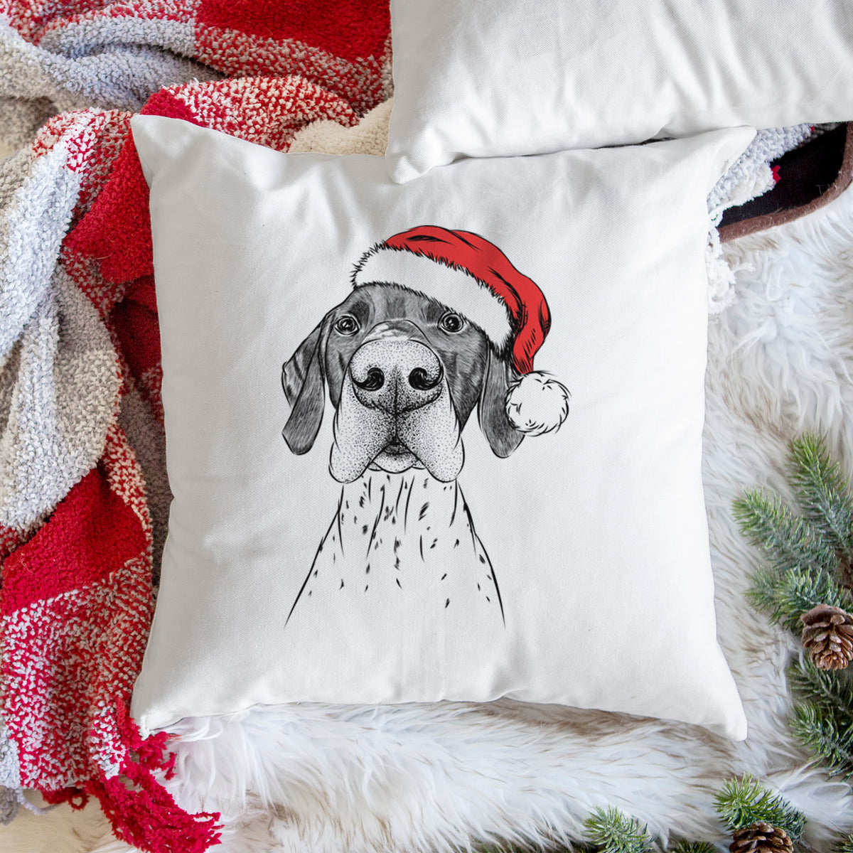 Booze the German Shorthaired Pointer - Throw Pillow Cover