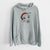 Santa Hat Bosse the Jack Russell Terrier - Unisex Pigment Dyed Hoodie