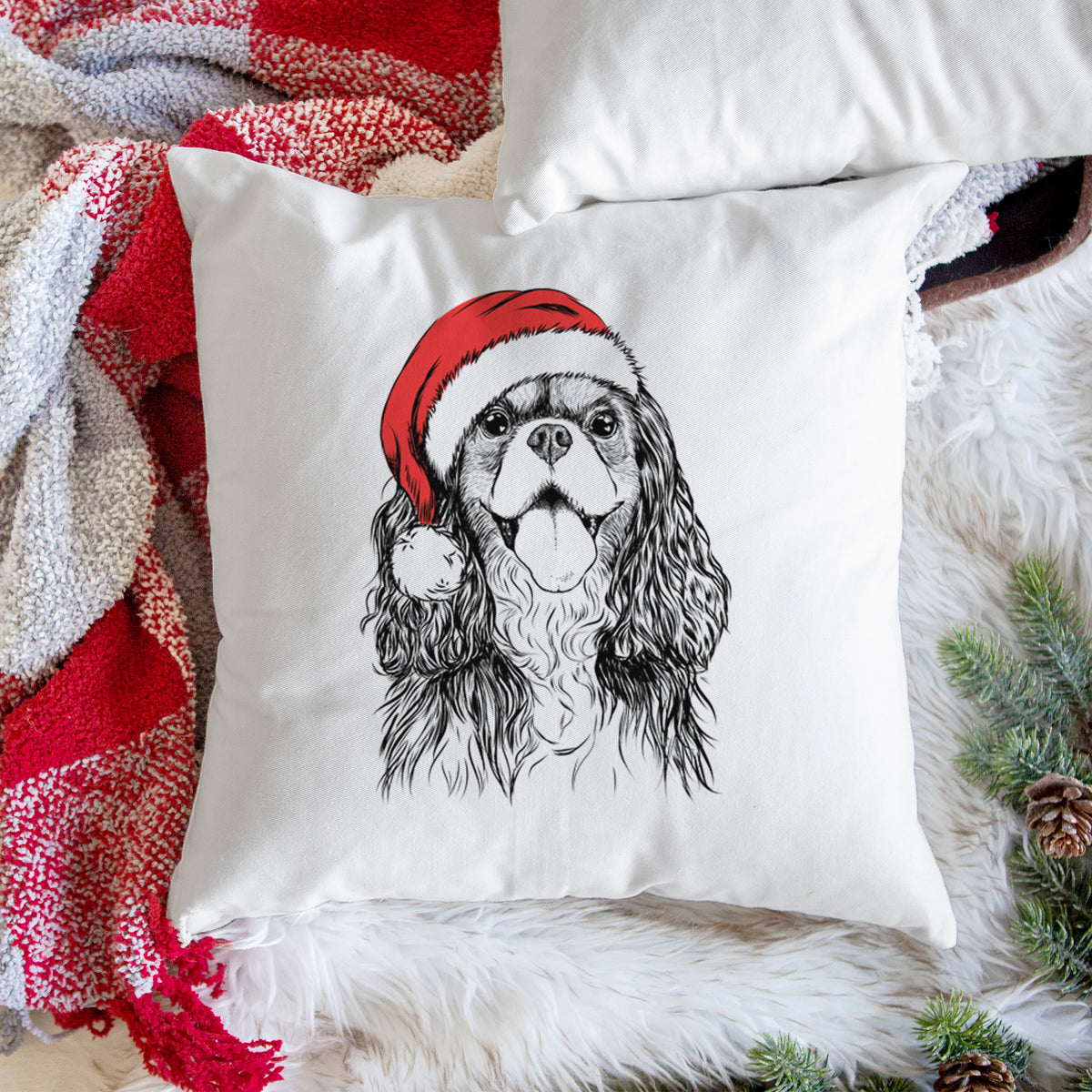 Brandy the Cavalier King Charles Spaniel - Throw Pillow Cover