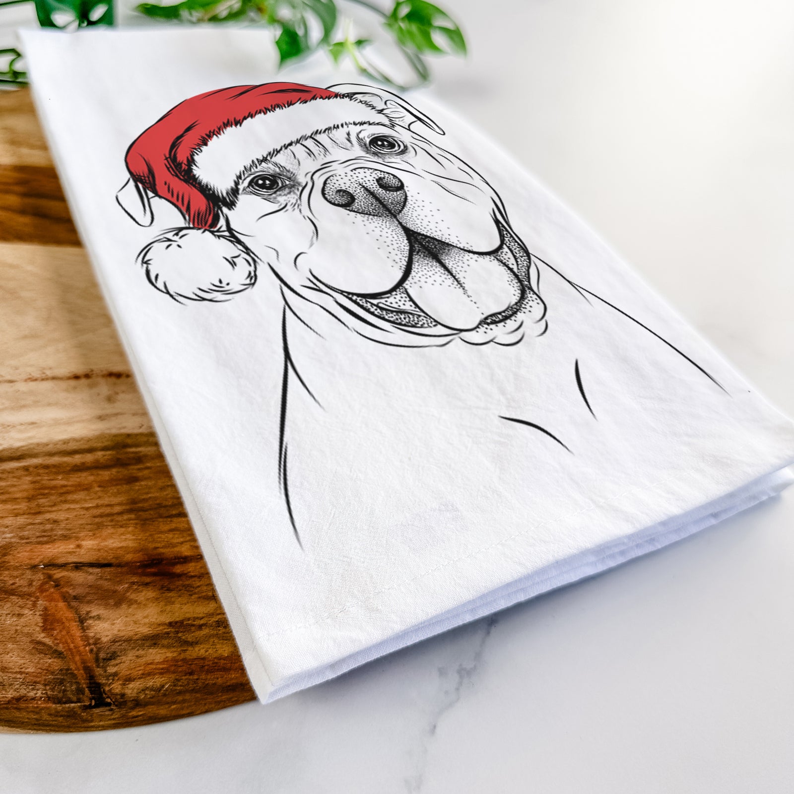 Bravo the Bulldog Mix Tea Towel