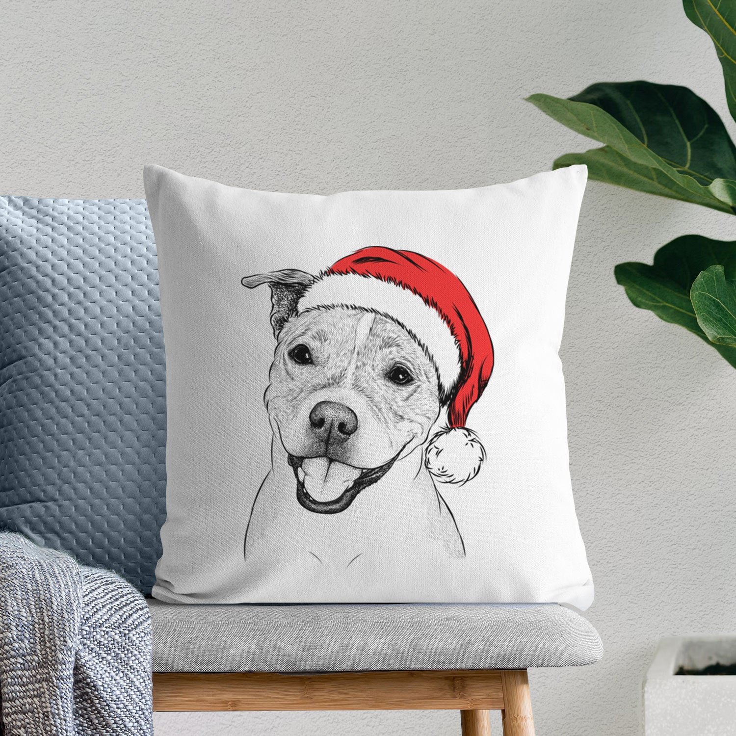BrookLyn the Staffordshire Bull Terrier - Throw Pillow Cover