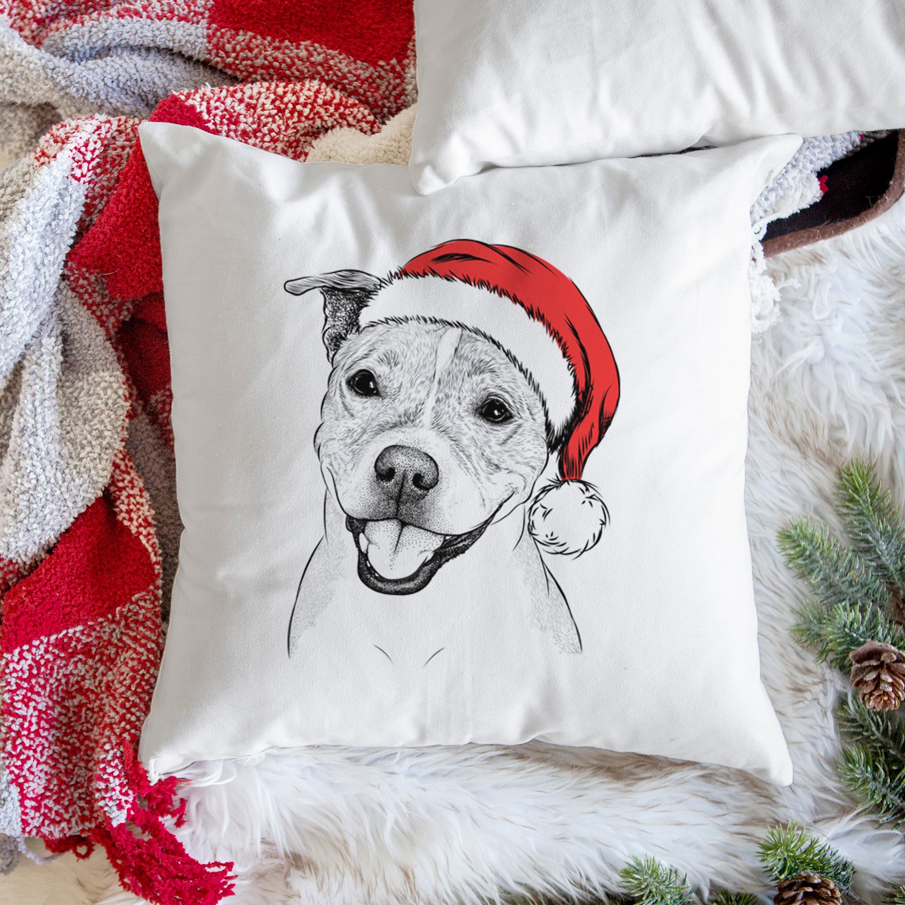 BrookLyn the Staffordshire Bull Terrier - Throw Pillow Cover