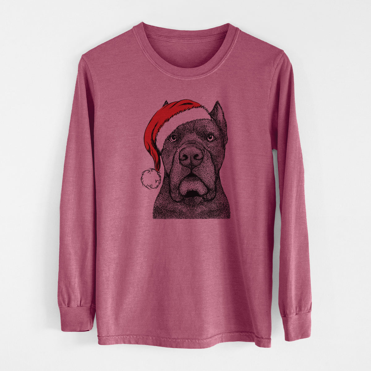 Santa Bruno the Cane Corso - Men's Heavyweight 100% Cotton Long Sleeve