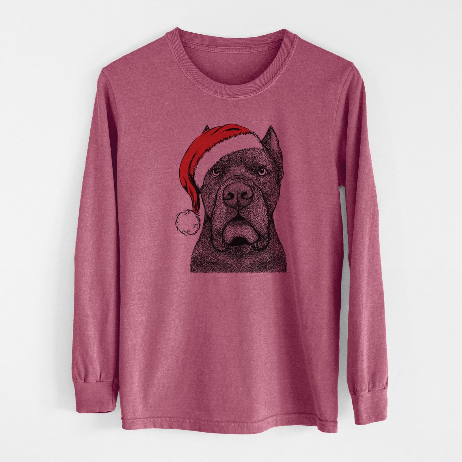 Santa Bruno the Cane Corso - Men's Heavyweight 100% Cotton Long Sleeve