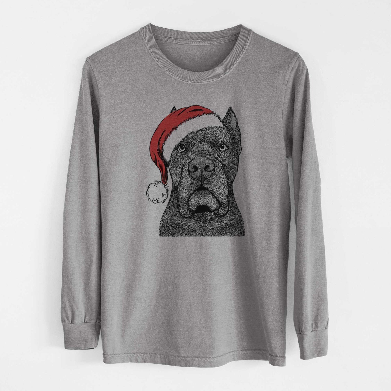 Santa Bruno the Cane Corso - Men's Heavyweight 100% Cotton Long Sleeve