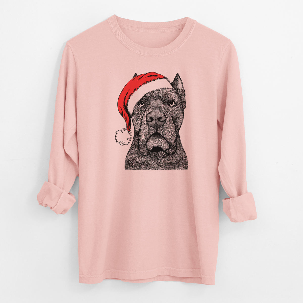 Santa Bruno the Cane Corso - Men's Heavyweight 100% Cotton Long Sleeve
