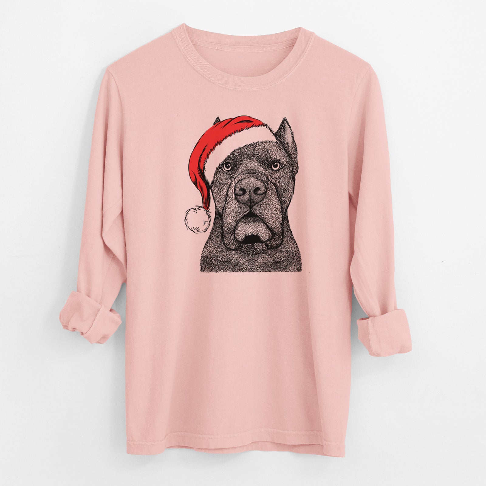 Santa Bruno the Cane Corso - Men's Heavyweight 100% Cotton Long Sleeve
