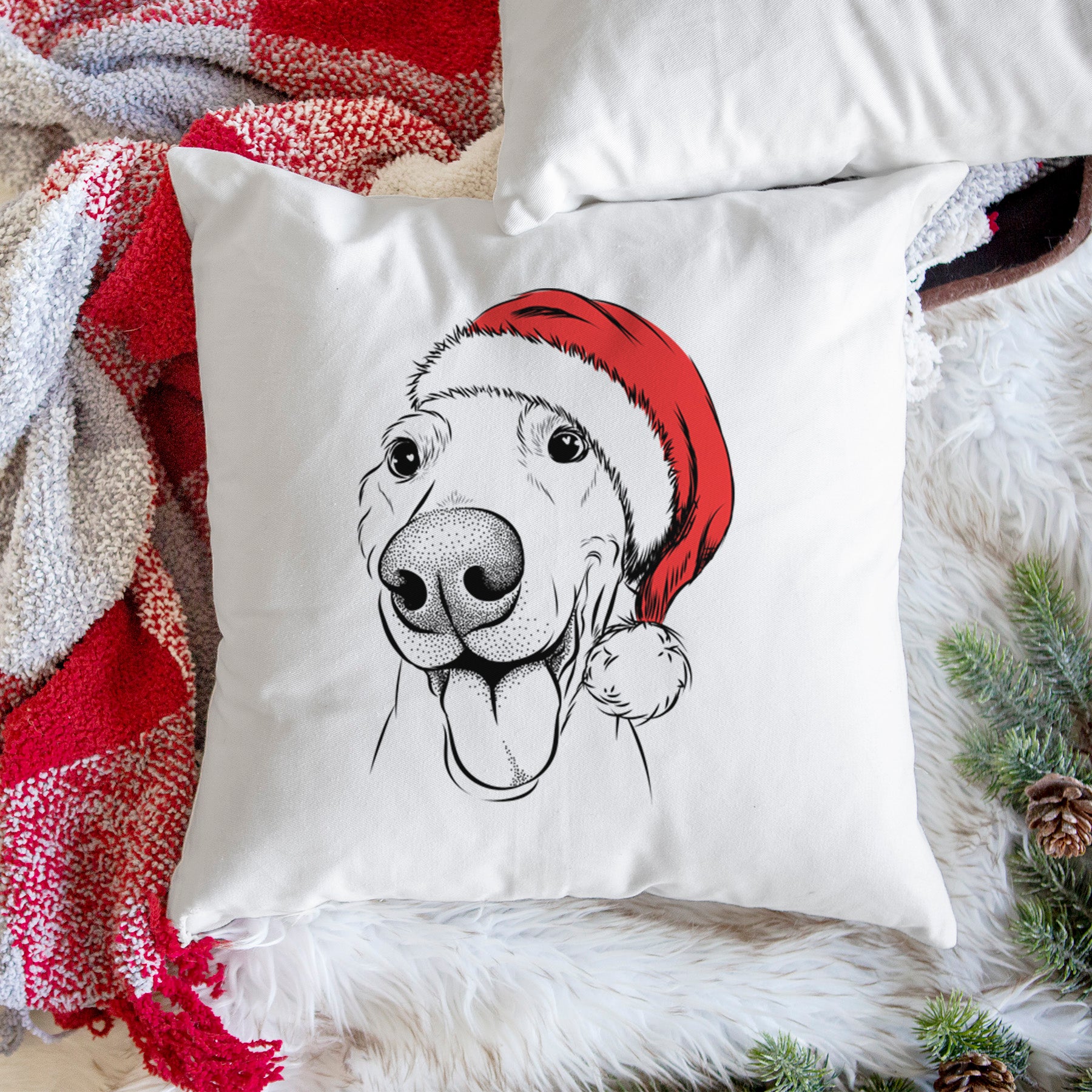 Buddy the Sato / American Village Dog - Throw Pillow Cover