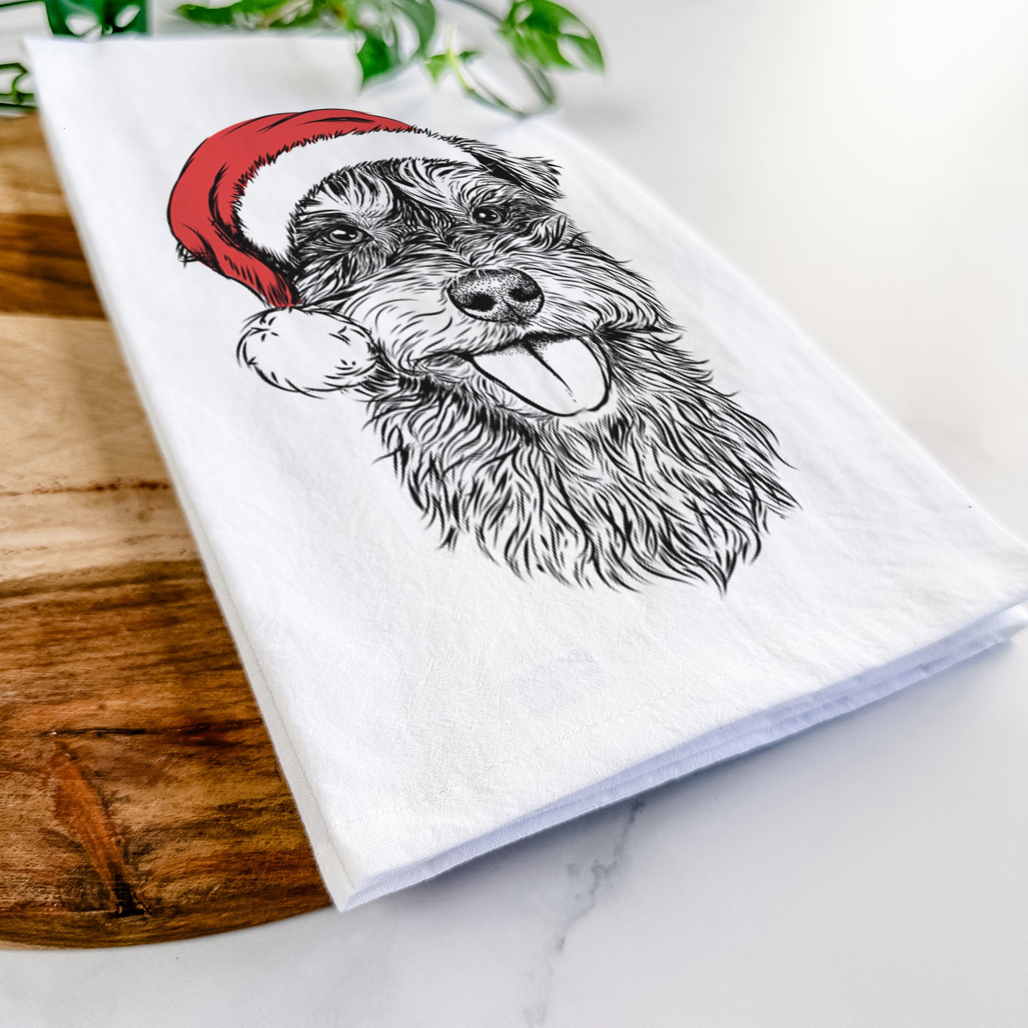 Buster the Schnoodle Tea Towel