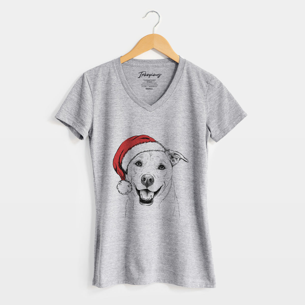 Santa Carl the Mixed Breed - Women's Perfect V-neck Shirt