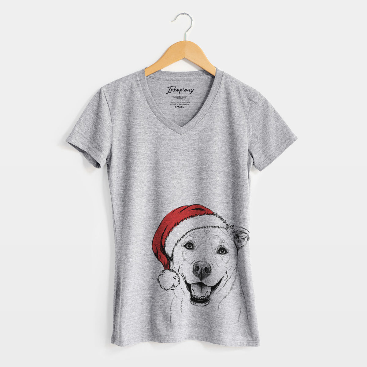 Santa Carl the Mixed Breed - Women's Perfect V-neck Shirt