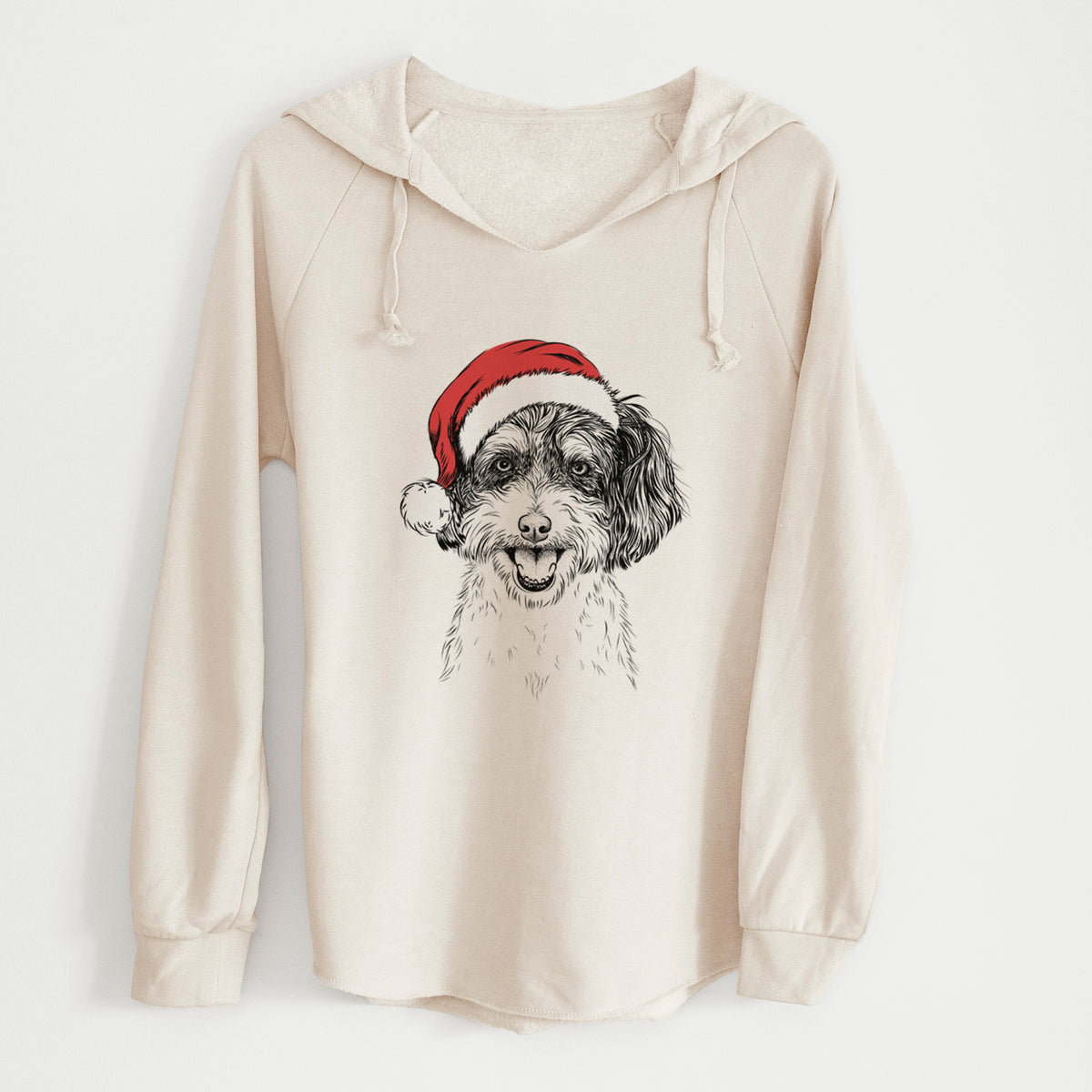 Santa Carlos the Cavapoo - Cali Wave Hooded Sweatshirt